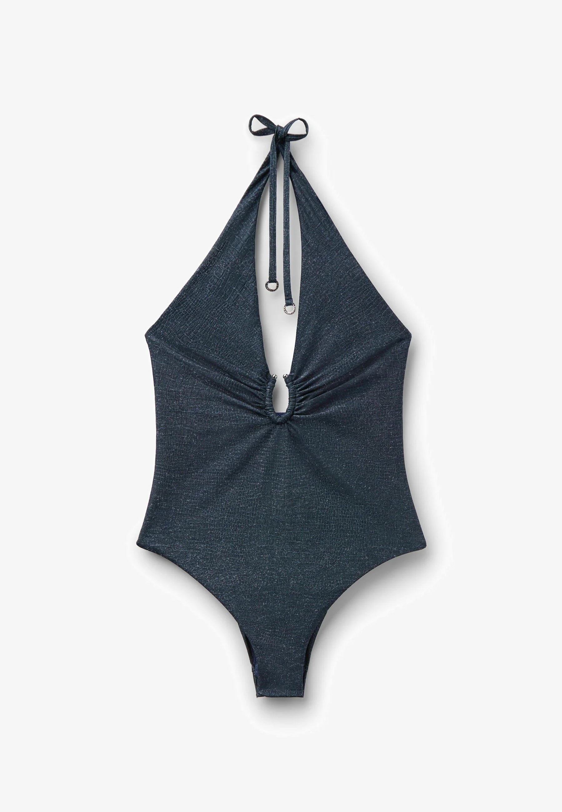 Kostium kąpielowy Calzedonia świecący pyton – niebieski