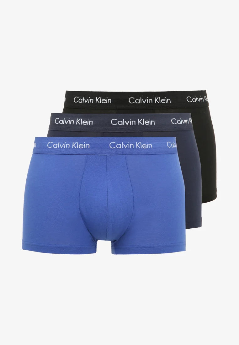 Calvin Klein Cotton Stretch Trunks – 3 Pack – Blue , Black