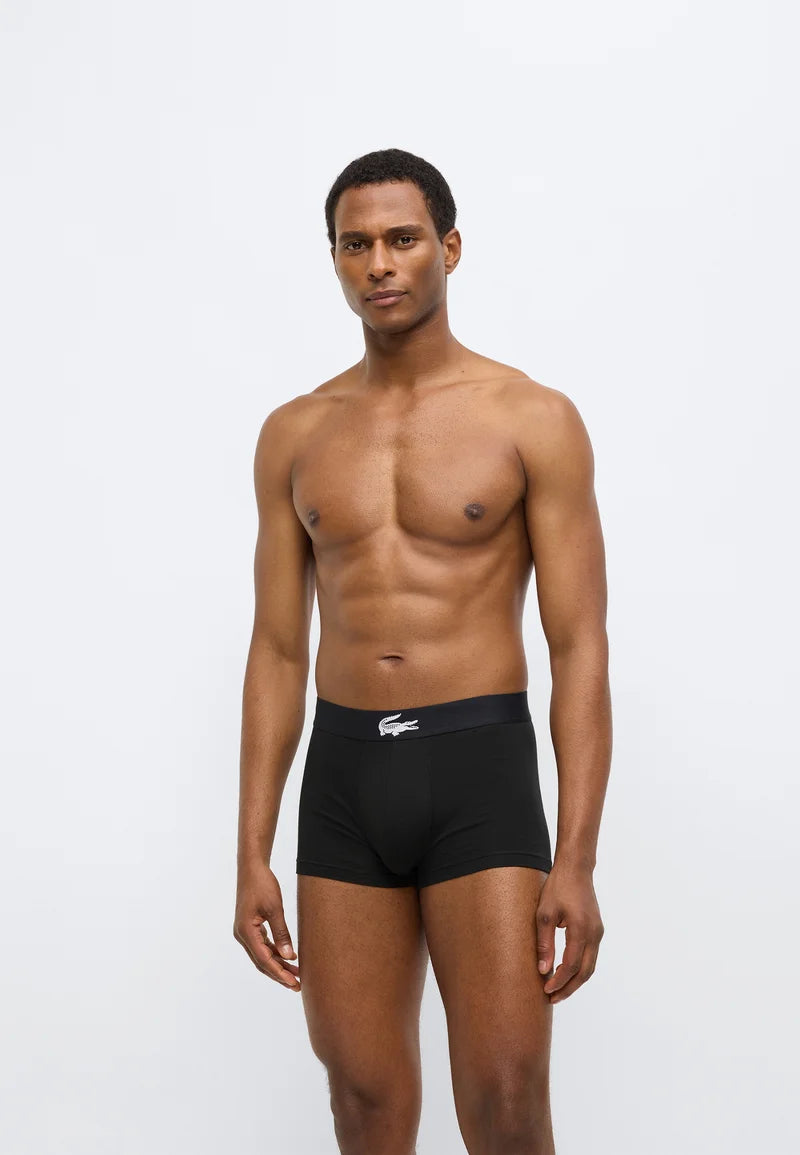 Lacoste Court Classic Stretch Trunks 3 Pack – Black