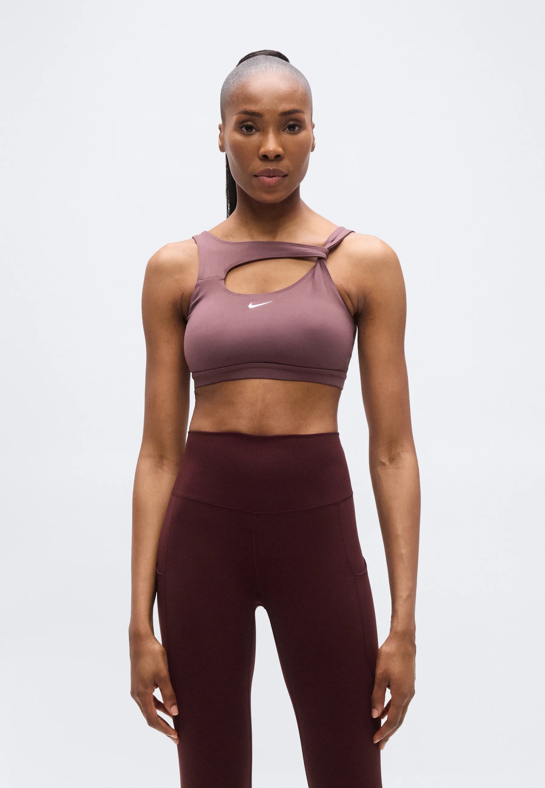 Nike Performance Bra Capsule Light Support Bra – tetování, bílá