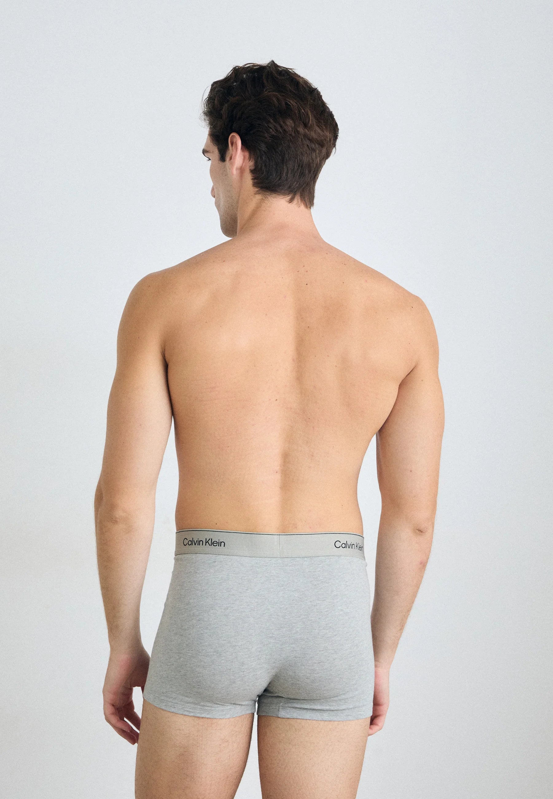 Calvin Klein Icon Cotton Stretch Relaxed Fit Trunks – 3 Pack – Capri Rose, Grey Heather, Antique Moss