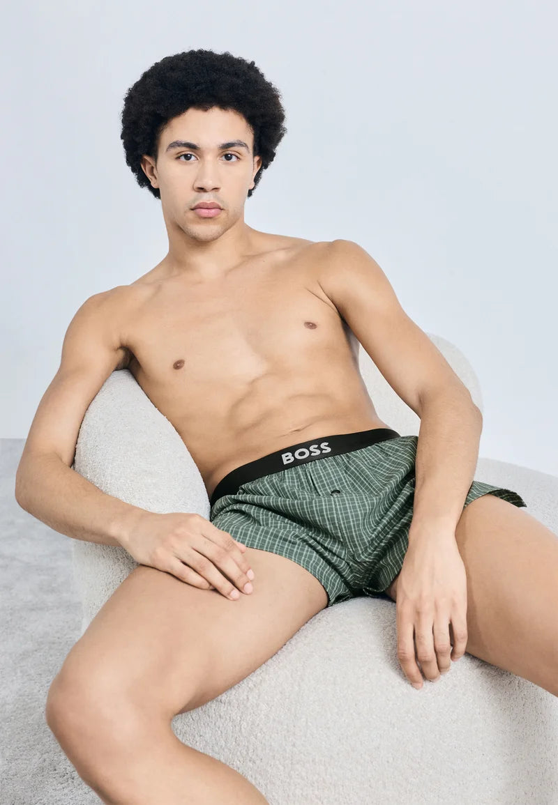 BOSS 2er-Pack Boxershorts – Dunkelgrün