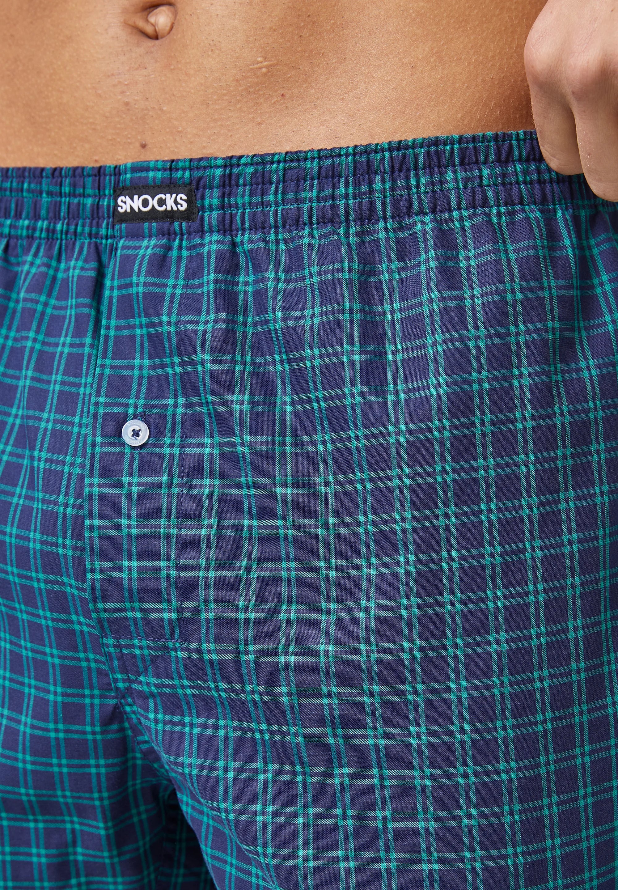 SNOCKS American 3 Pack Boxer Shorts – Green Pattern Mix