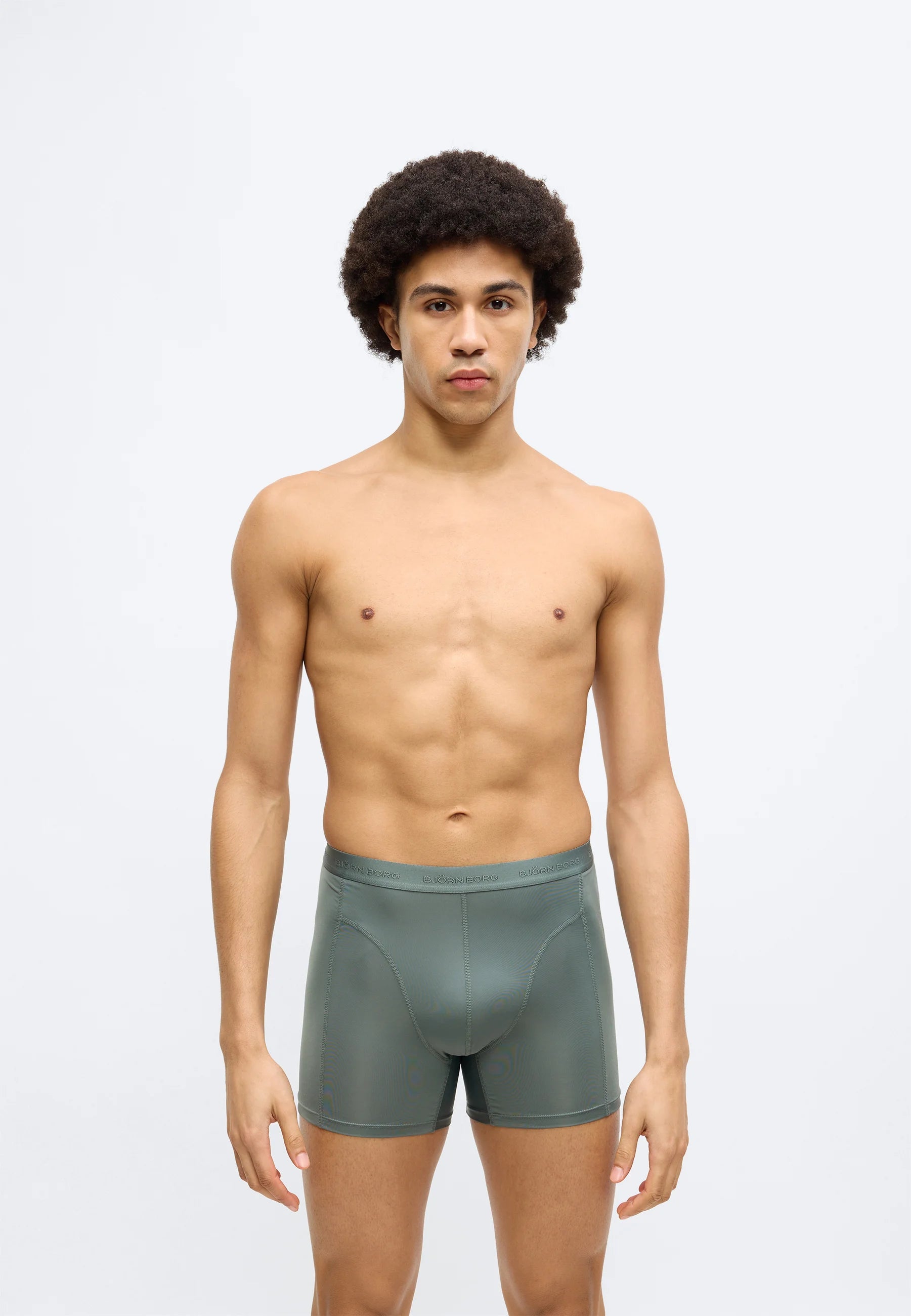 Lot de 3 boxers Björn Borg – noir, vert, vert clair