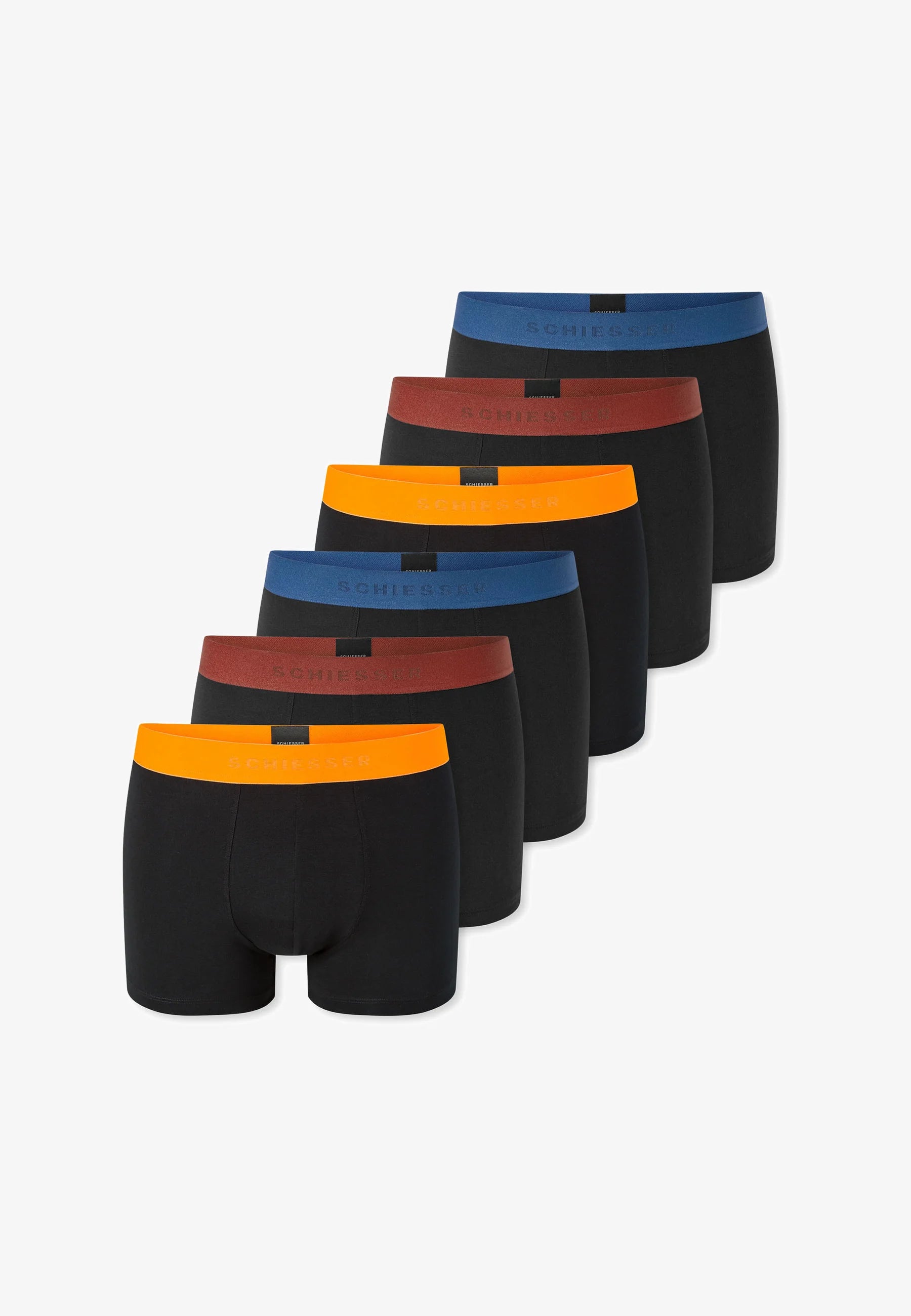 Schiesser 95 5 Lot de 6 caleçons – Noir, Multicolore