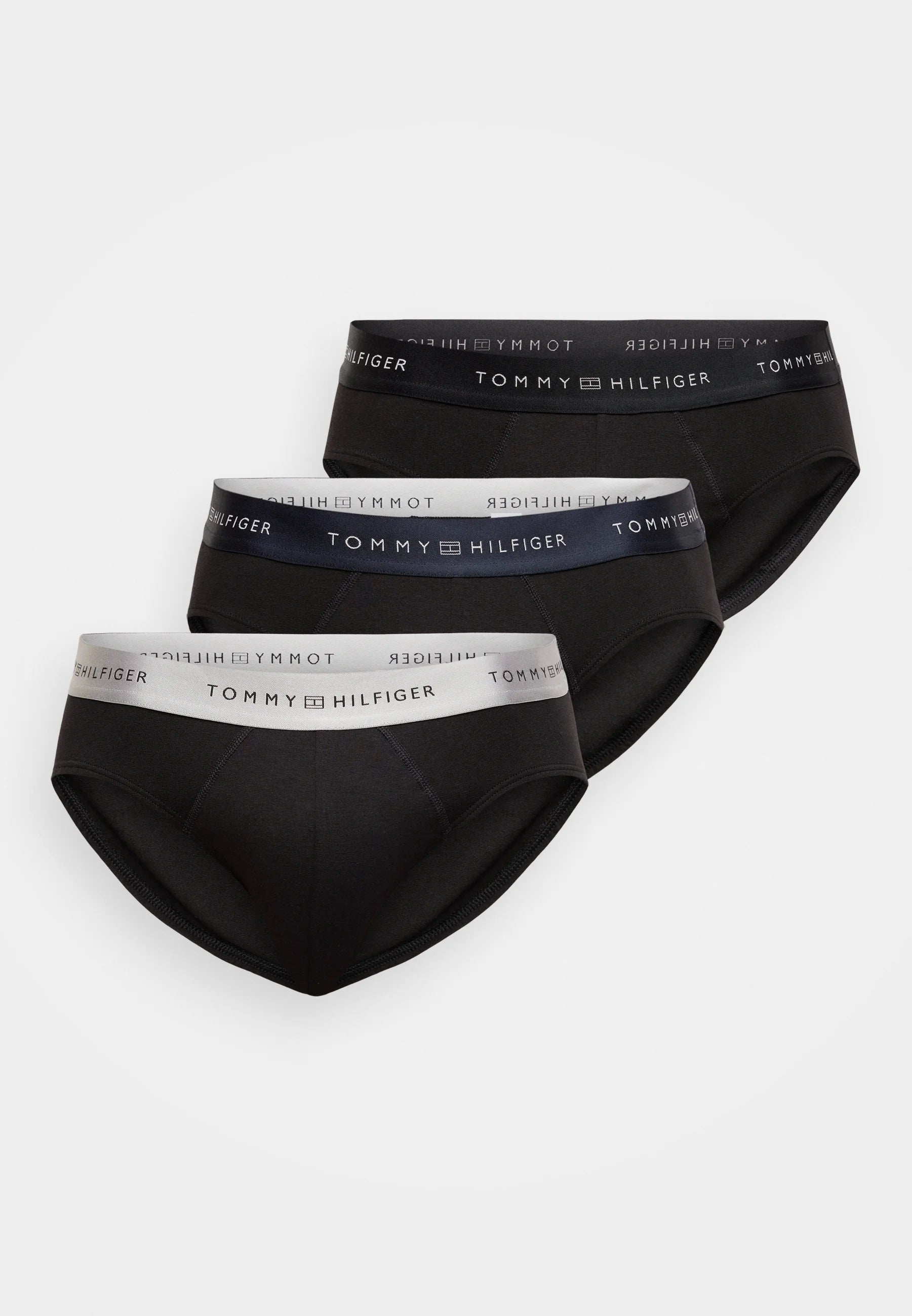 Tommy Hilfiger Signature Brief Metallic 3 Pack – Black, Desert Sky, Silver