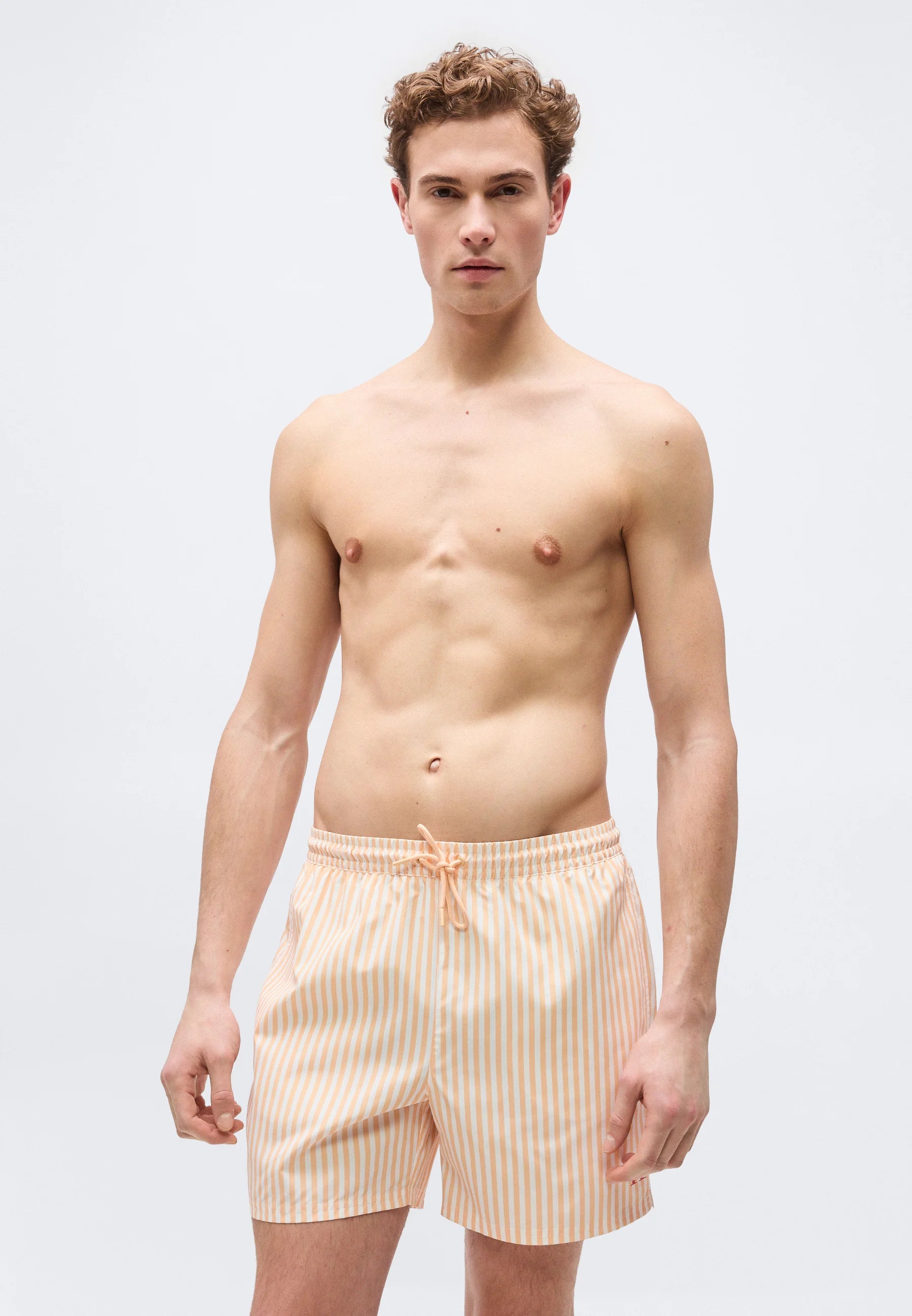 Pantaloncini da bagno con grafica Calvin Klein – Peach Bliss