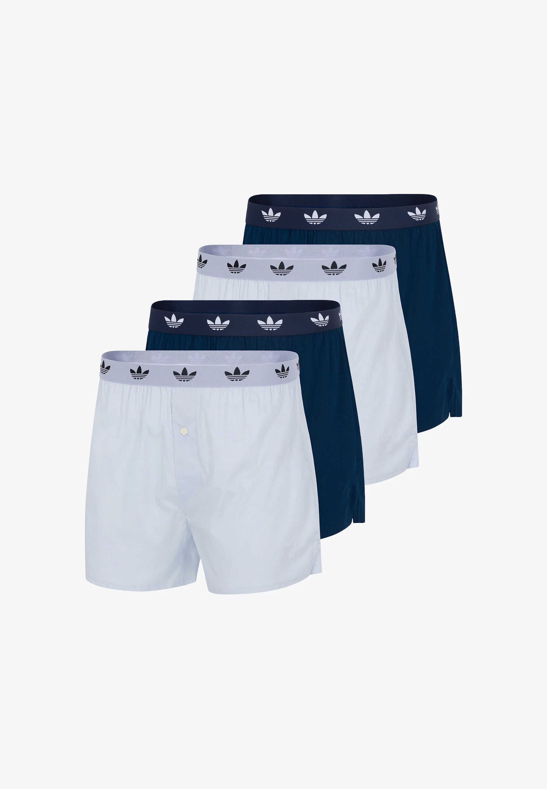 Adidas Originals 4 Pack Boxer Shorts – Dark Blue, Light Blue
