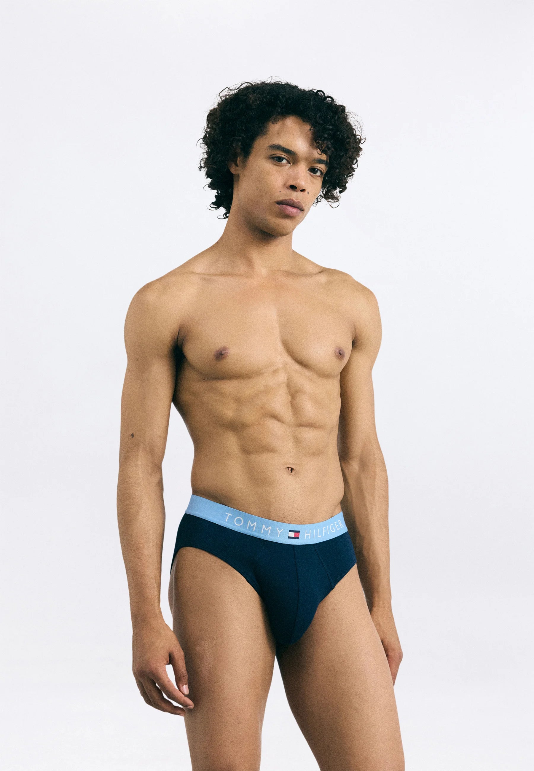 Tommy Hilfiger Original Brief 3 Pack – námořnická, hnědá, modrá, světle modrá