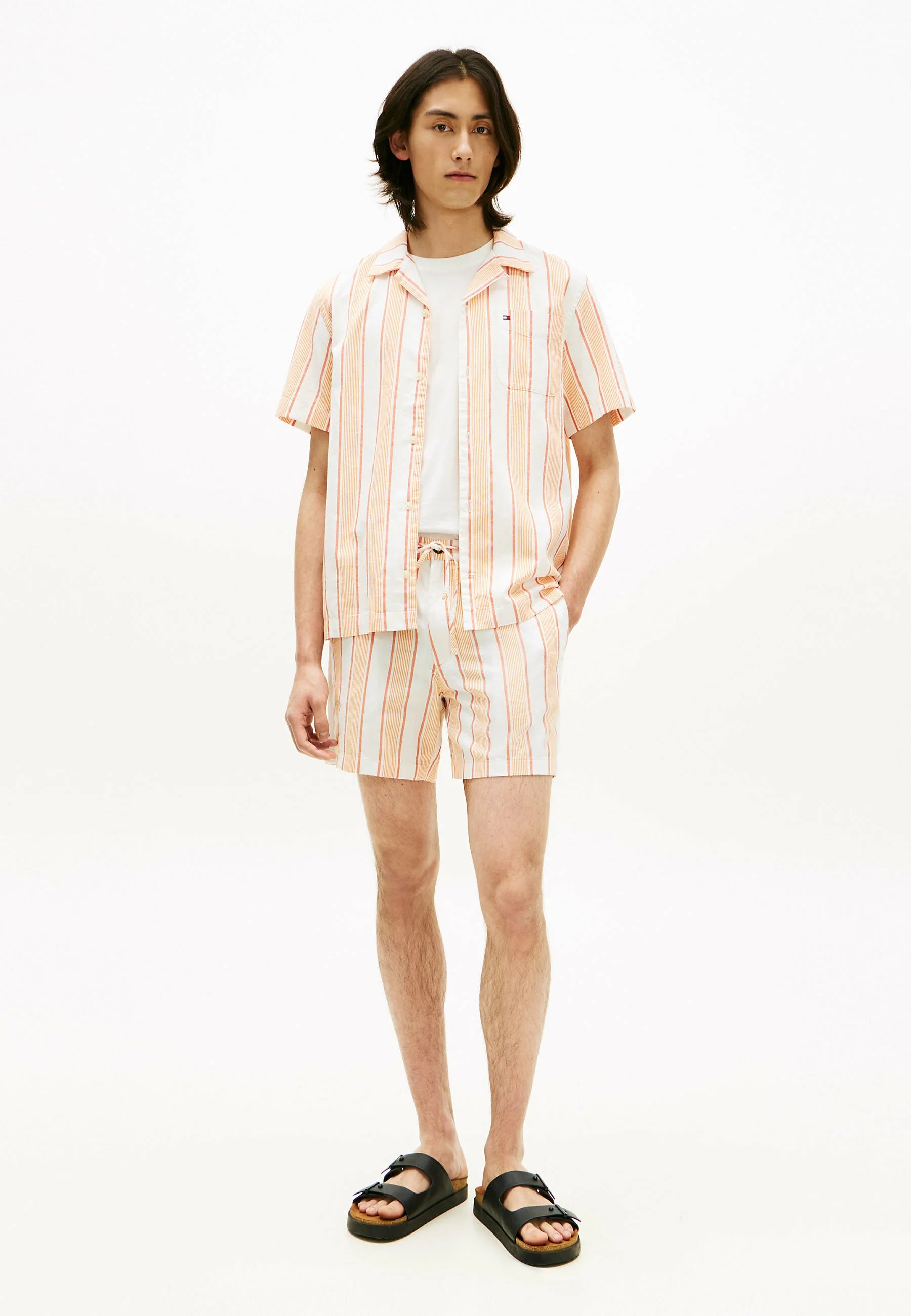 Tommy Hilfiger Dobby Short de bain – Orange Hype, Orange brillant