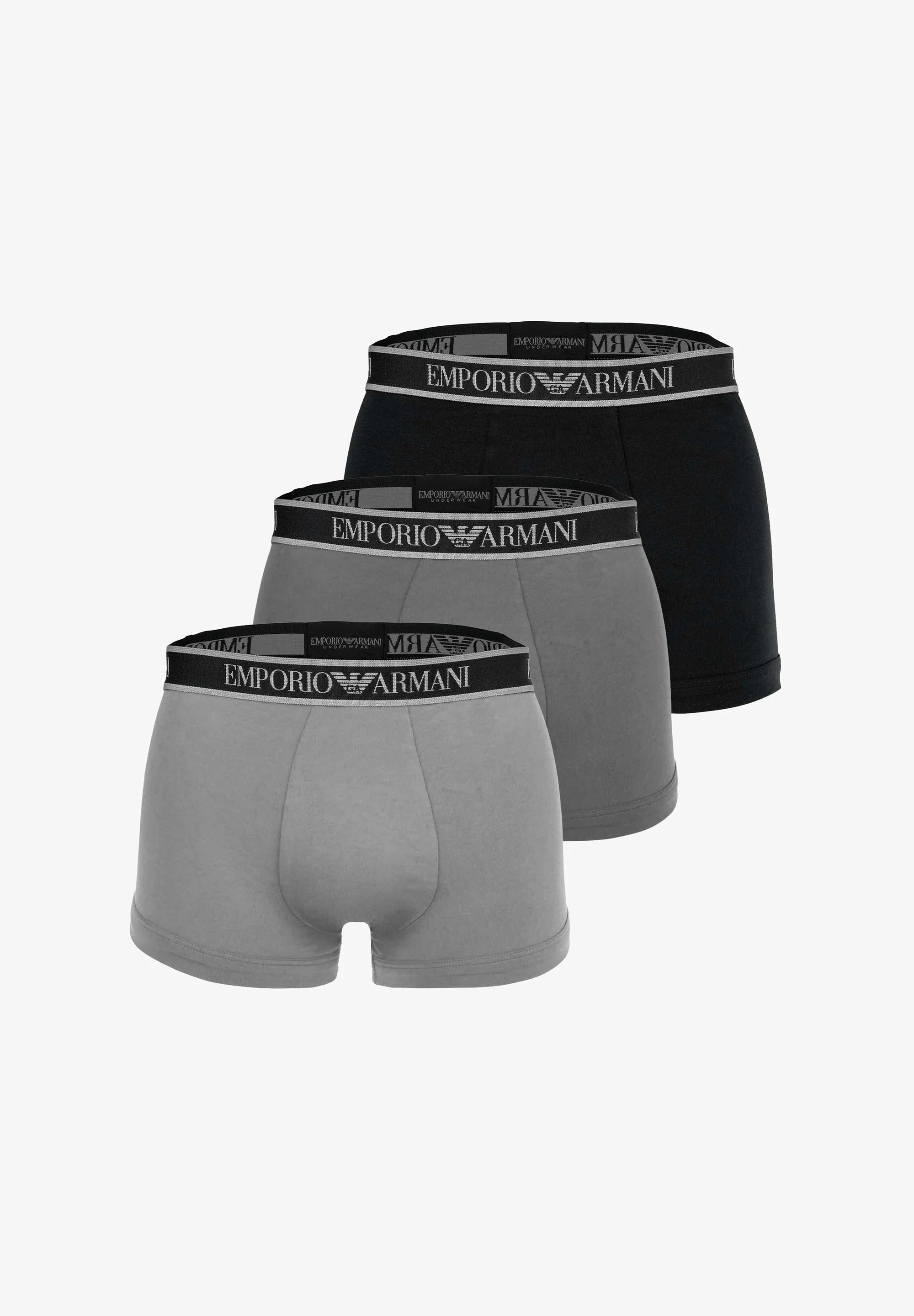 Kufry Emporio Armani CORE Logoband 3 Pack – černá, ocel, šedá