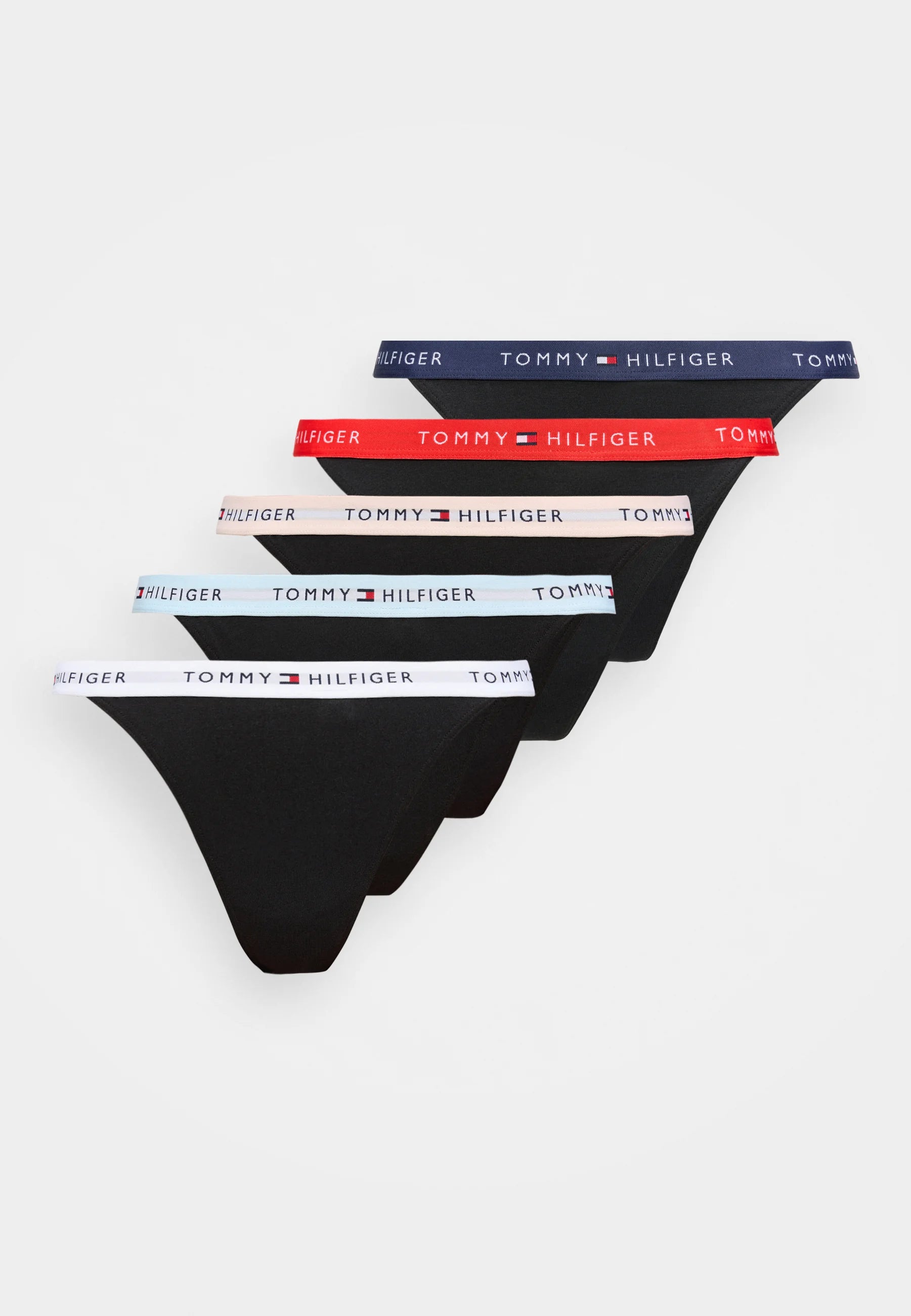 Tommy Hilfiger Tanga 5-Pack – Pink, Blue, White, Red, Twilight