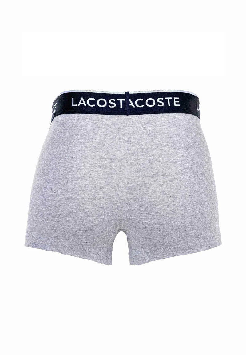 Lacoste 6 Pack Casual Stretch Logobund Trunks – Grey