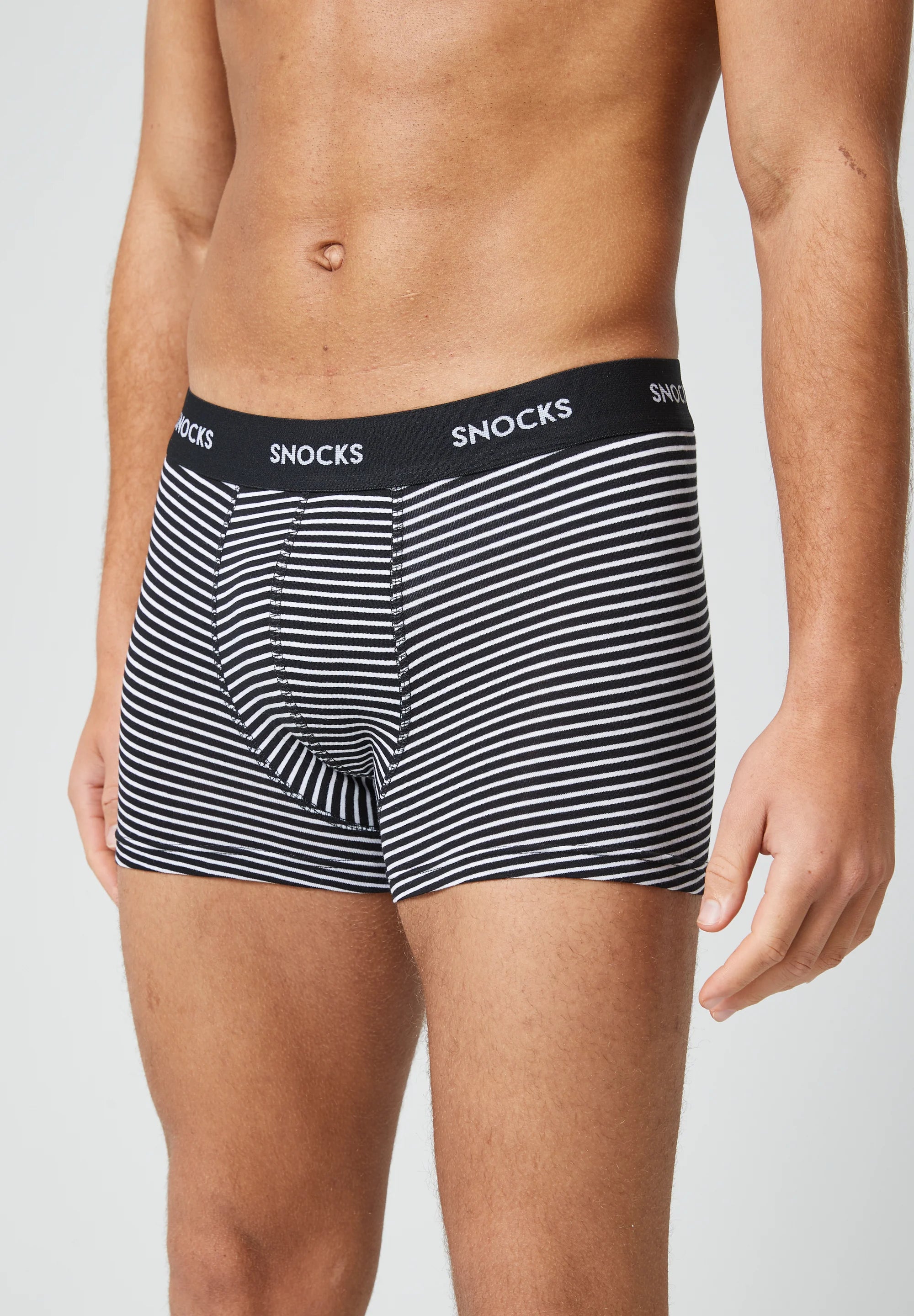 SNOCKS Lot de 6 boxers avec ceinture colorée – Ensemble à rayures noires