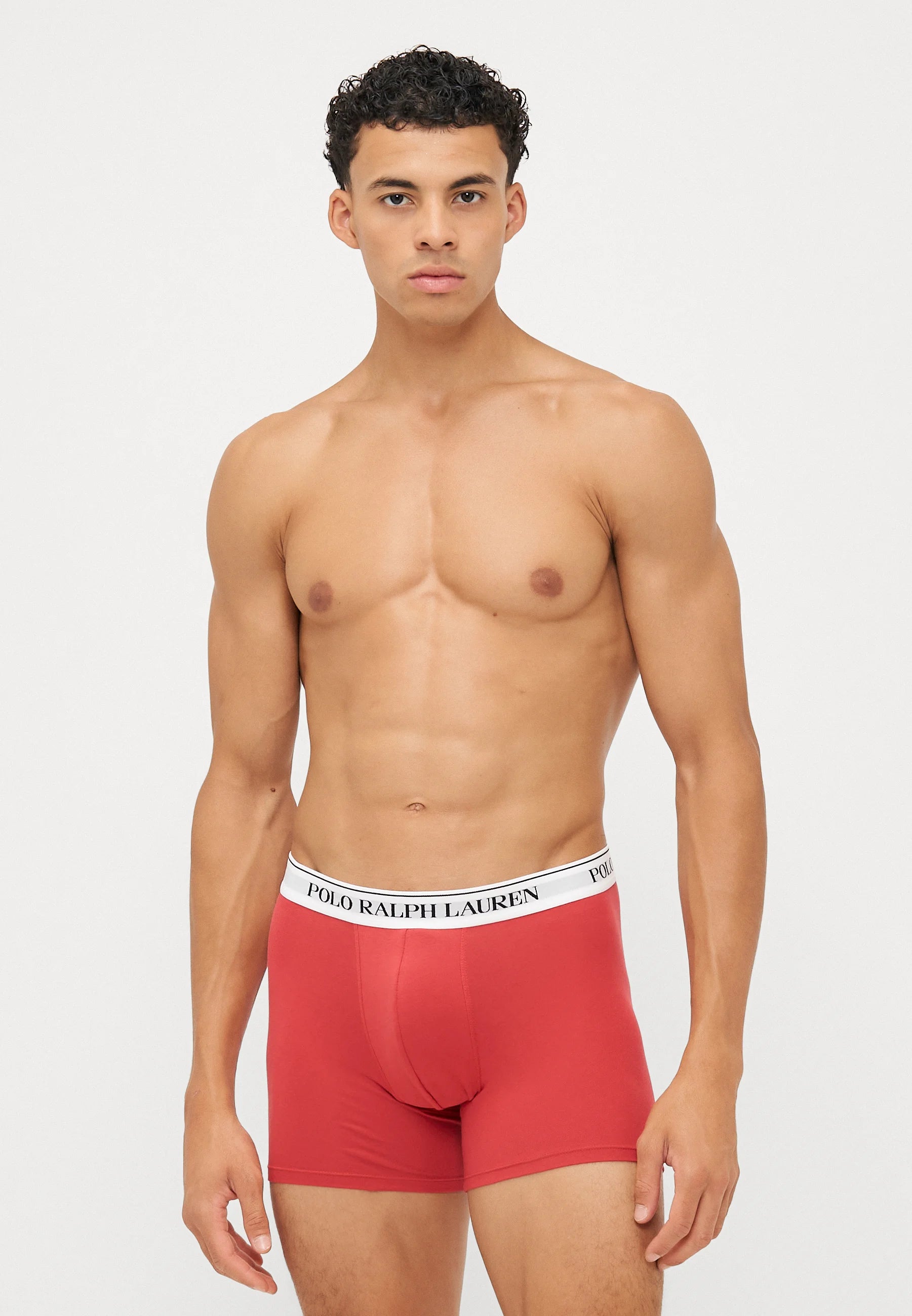 Polo Ralph Lauren Boxer en coton stretch – Lot de 3 – Bleu marine, noir, rouge