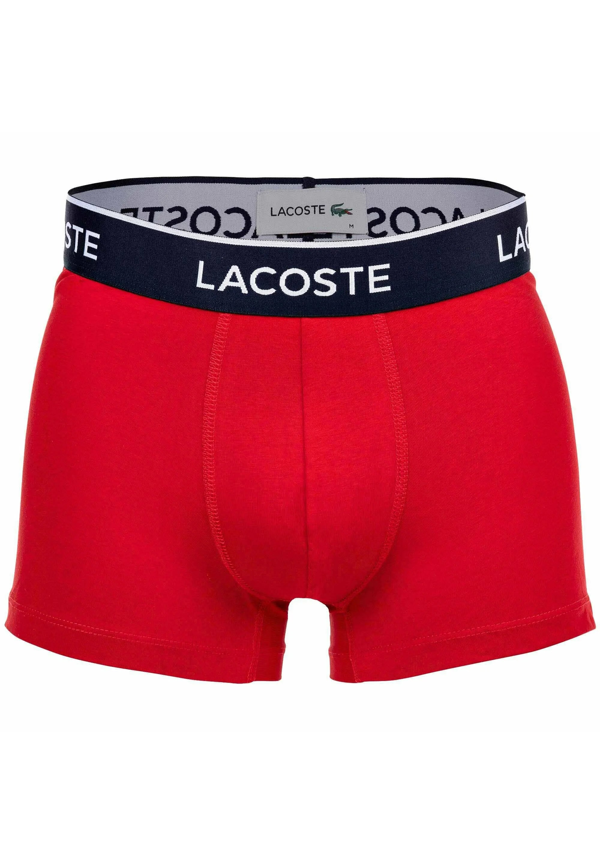 Lacoste 6 Pack Casual Stretch Logobund Trunks – modrá, červená