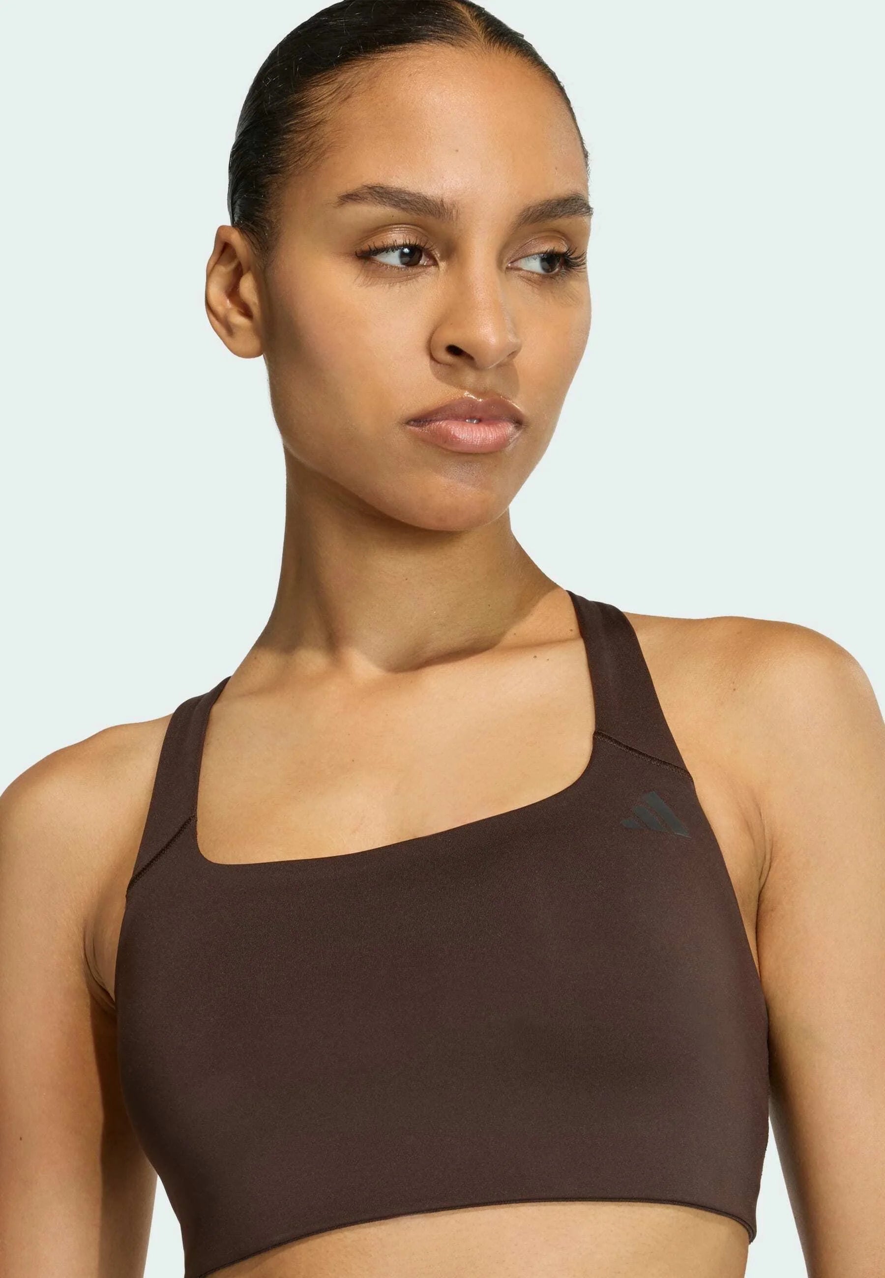 Podprsenka Adidas Performance Optime Workout Medium Support – Aurora Coffee