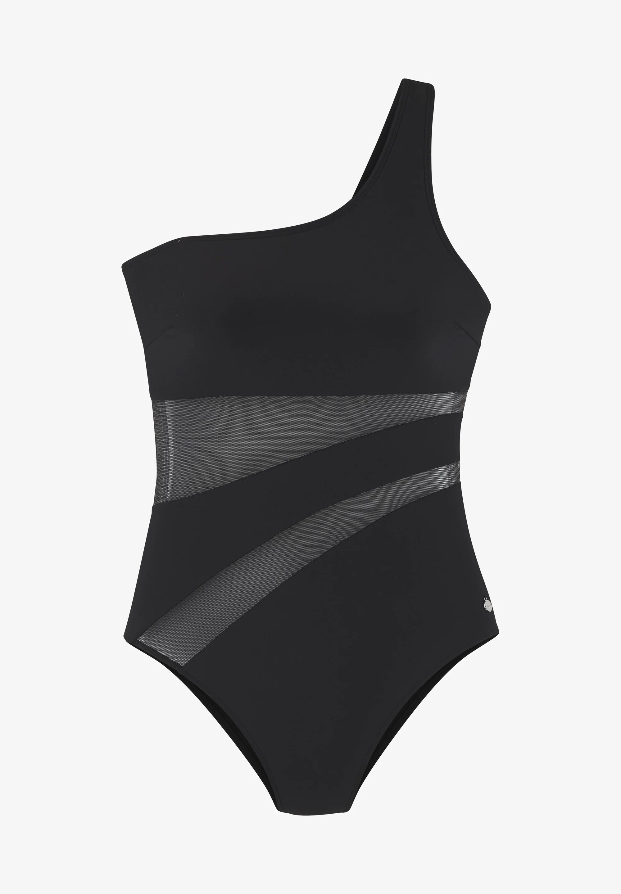 LASCANA One-Shoulder-Badeanzug – Schwarz