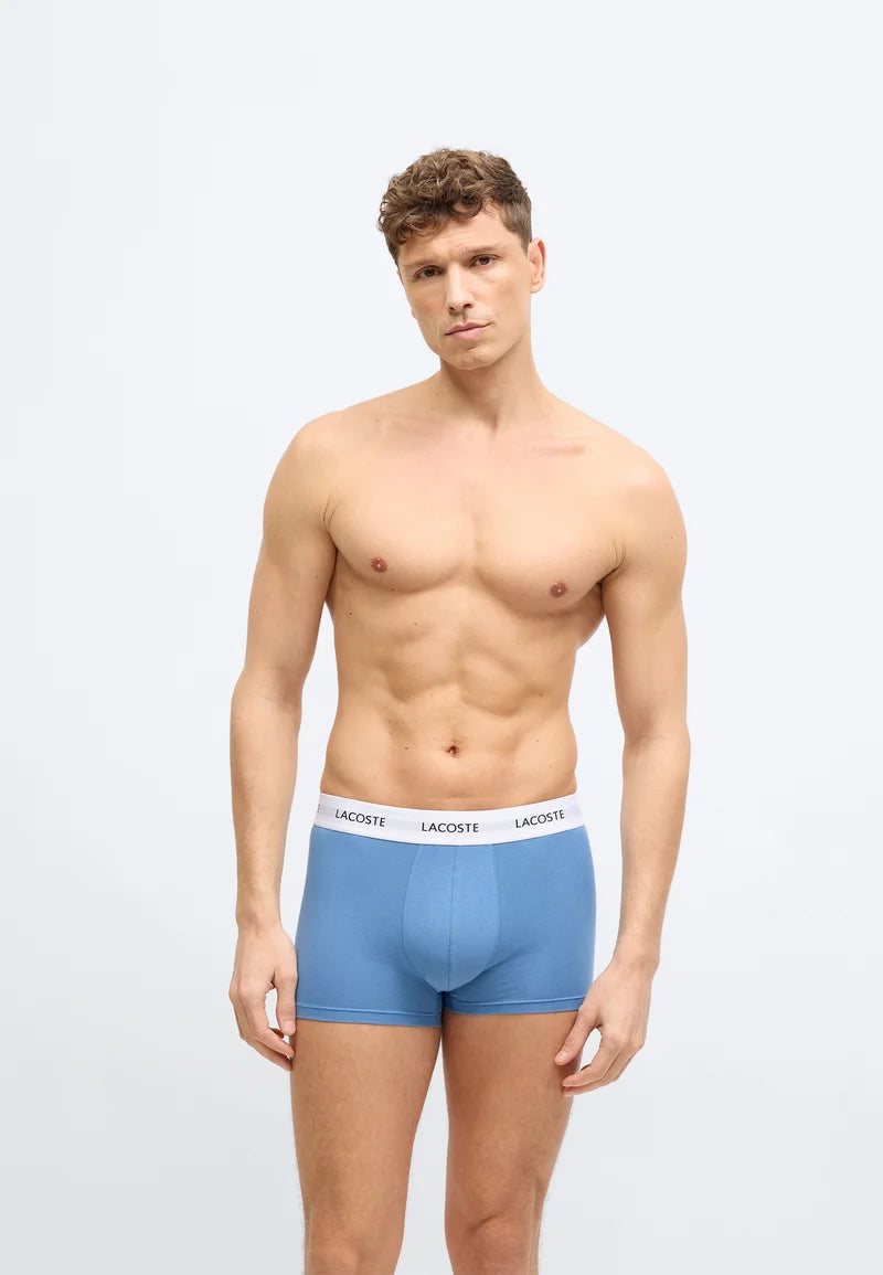 Lacoste Court 3 Pack Stretch Trunks – Turquin Blue, Navy Blue