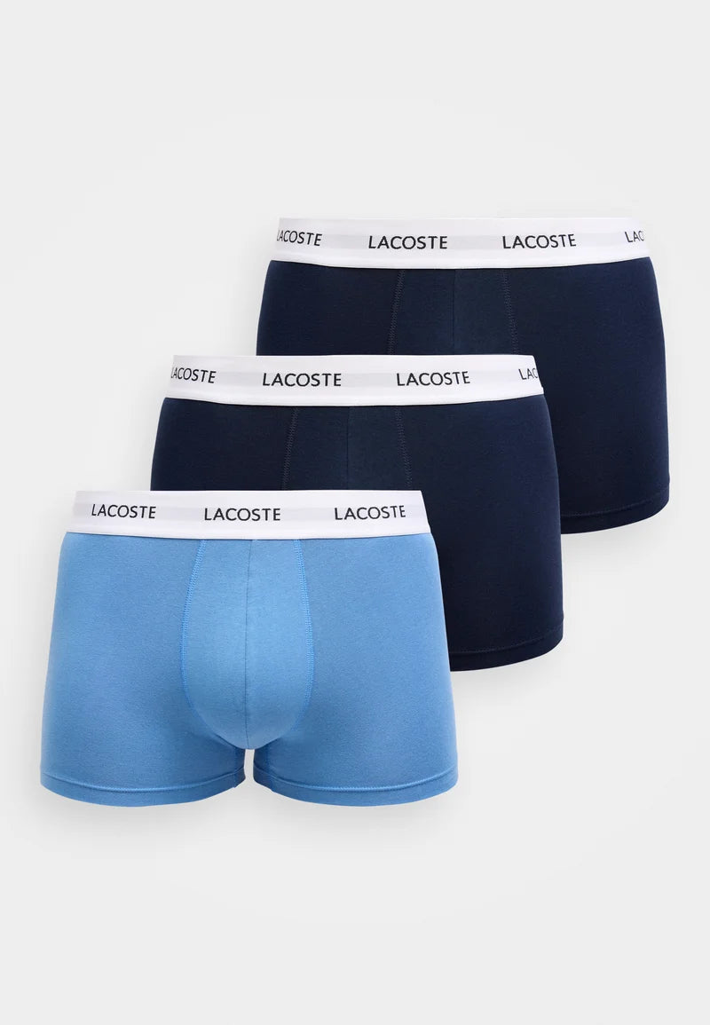 Lacoste Court 3 Pack Stretch Trunks – Turquin Blue, Navy Blue