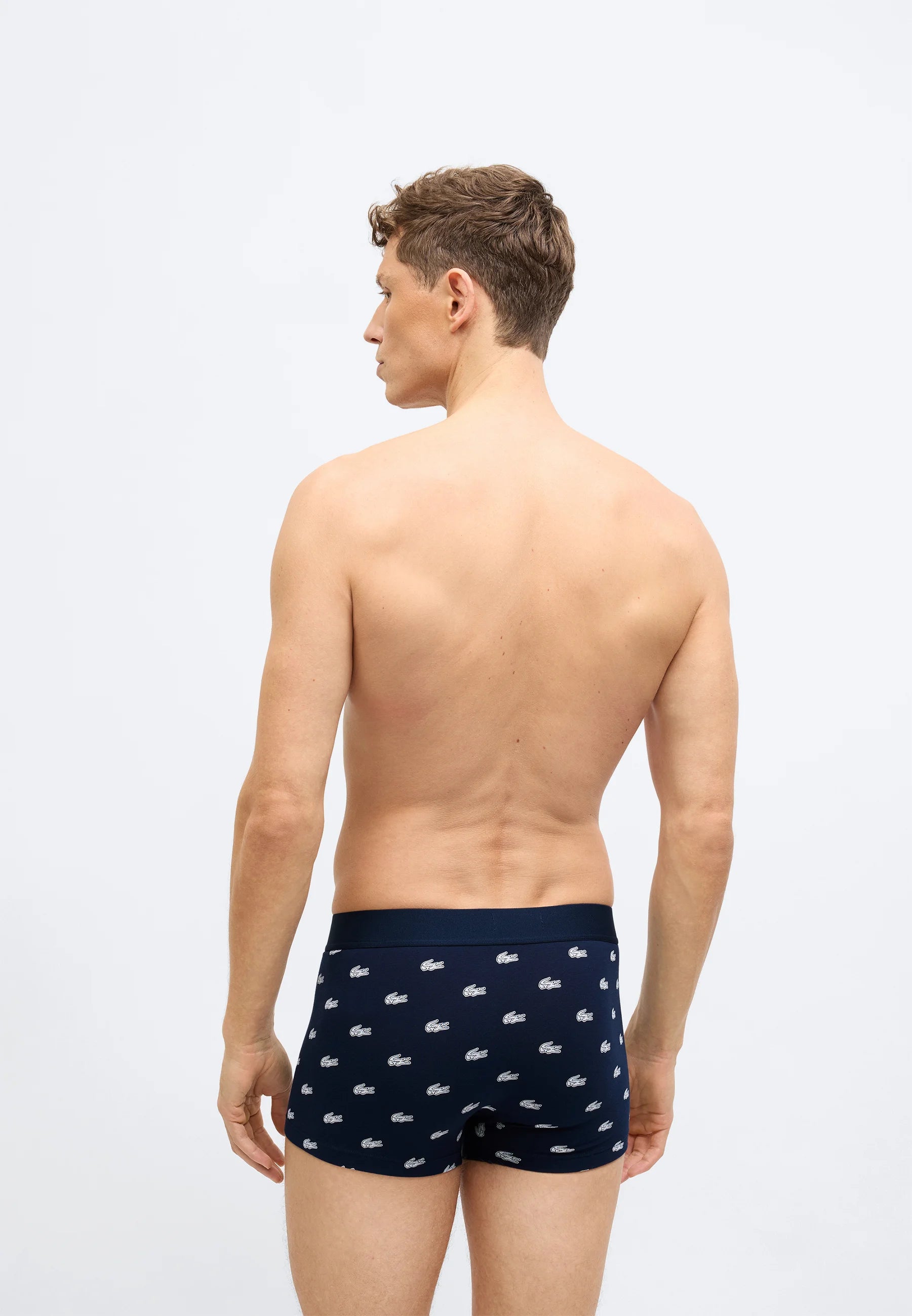 Lacoste Court 3 Pack Stretch Trunks – Navy Blue, White, Aphylla