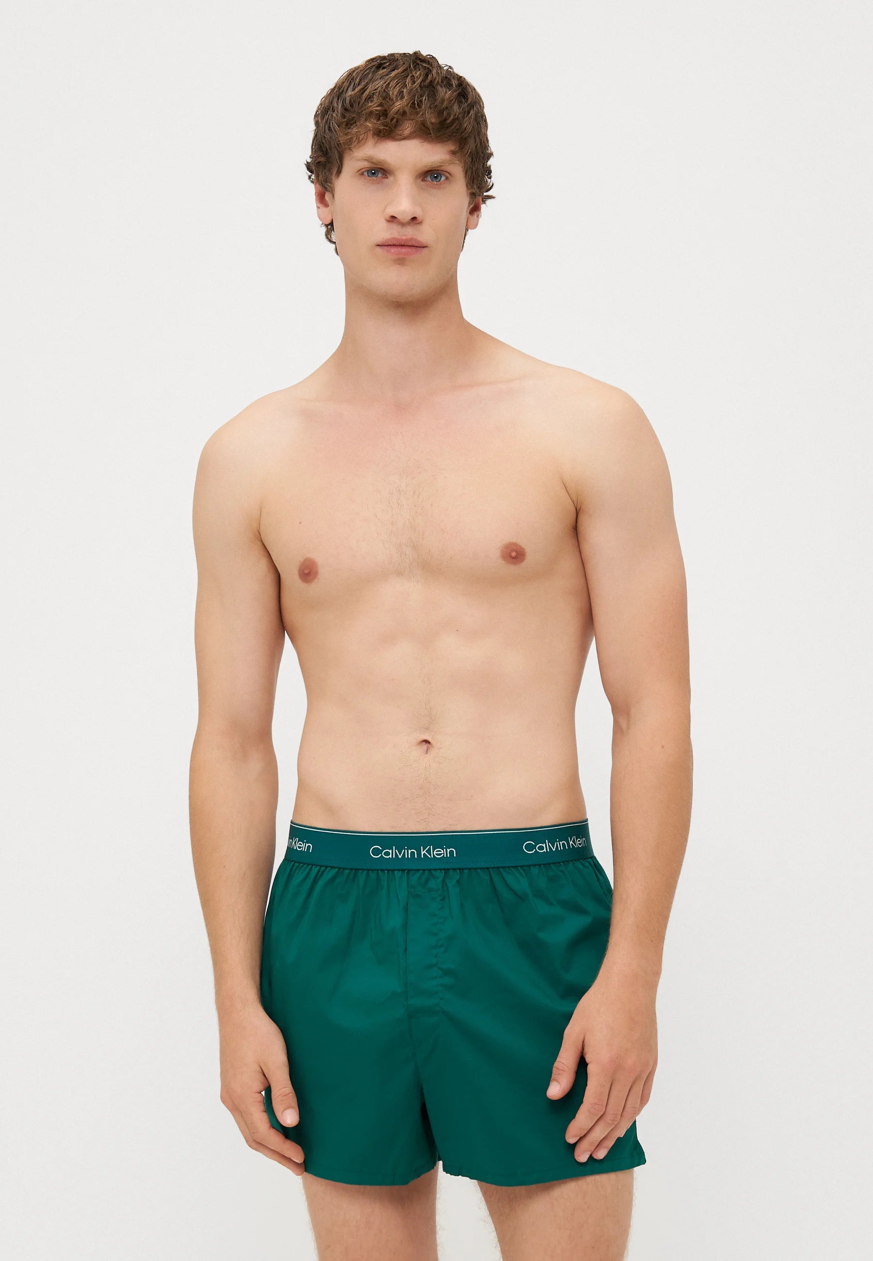Calvin Klein Icon Cotton Stretch Slim Boxershorts – 3er-Pack – Turf, Grün