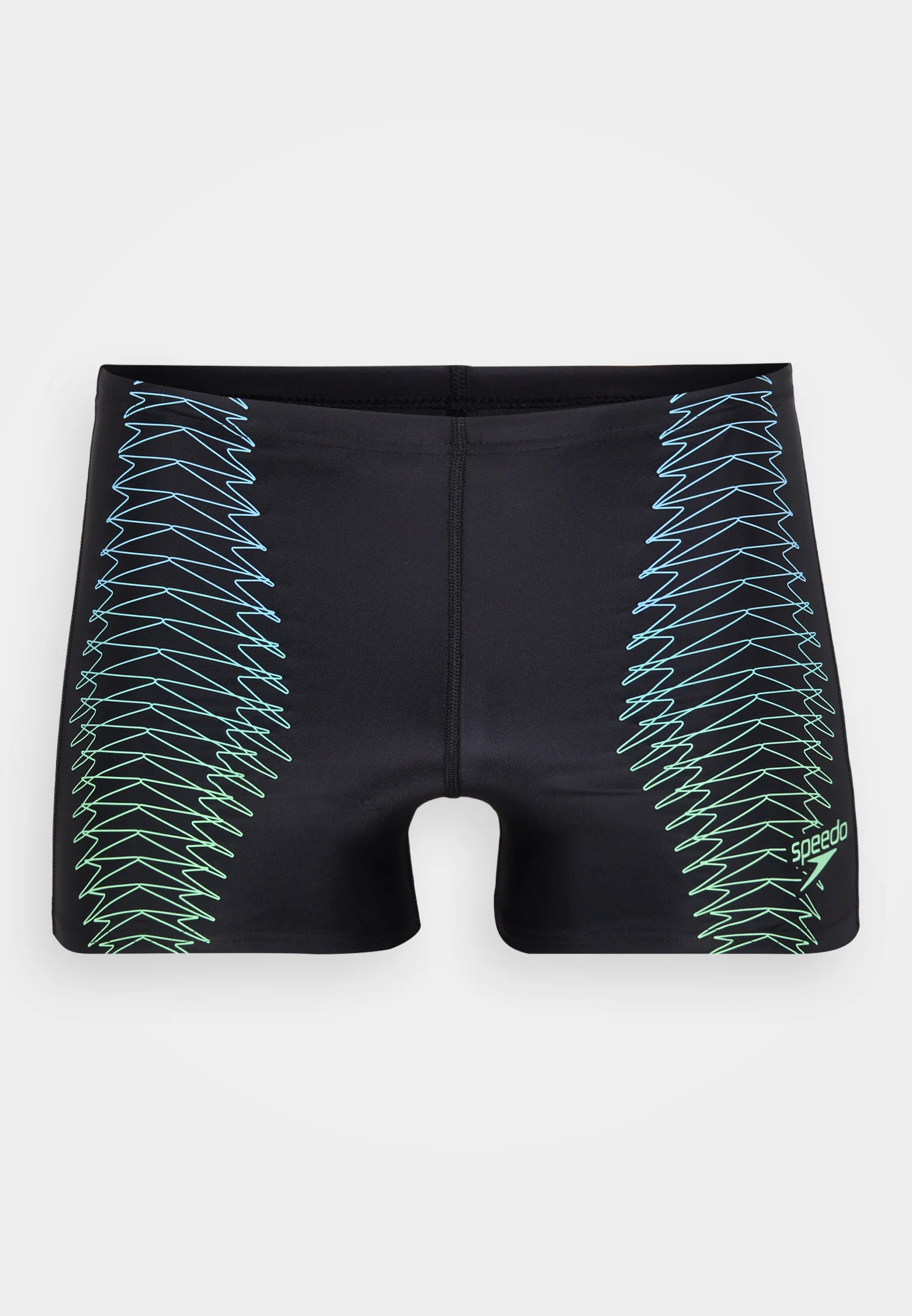 Speedo Tech Print Aquashort – Black, Alfalfa Green