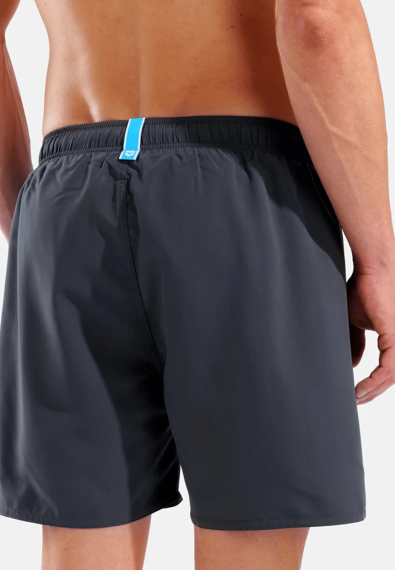 Arena Fundamentals Logo Boxer R – Asphalt, Neon Blue
