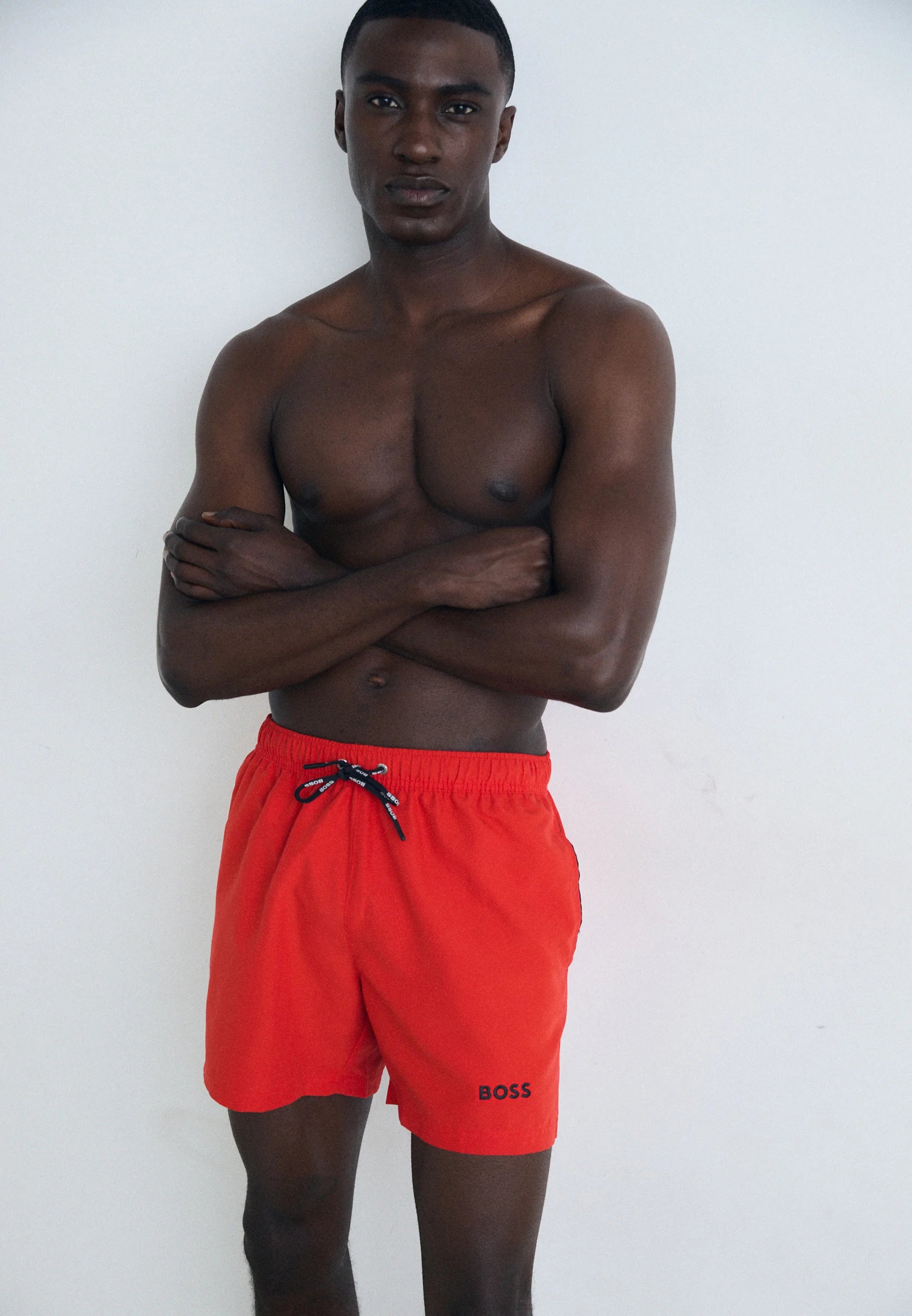 BOSS Dogfish Swim Shorts – červené