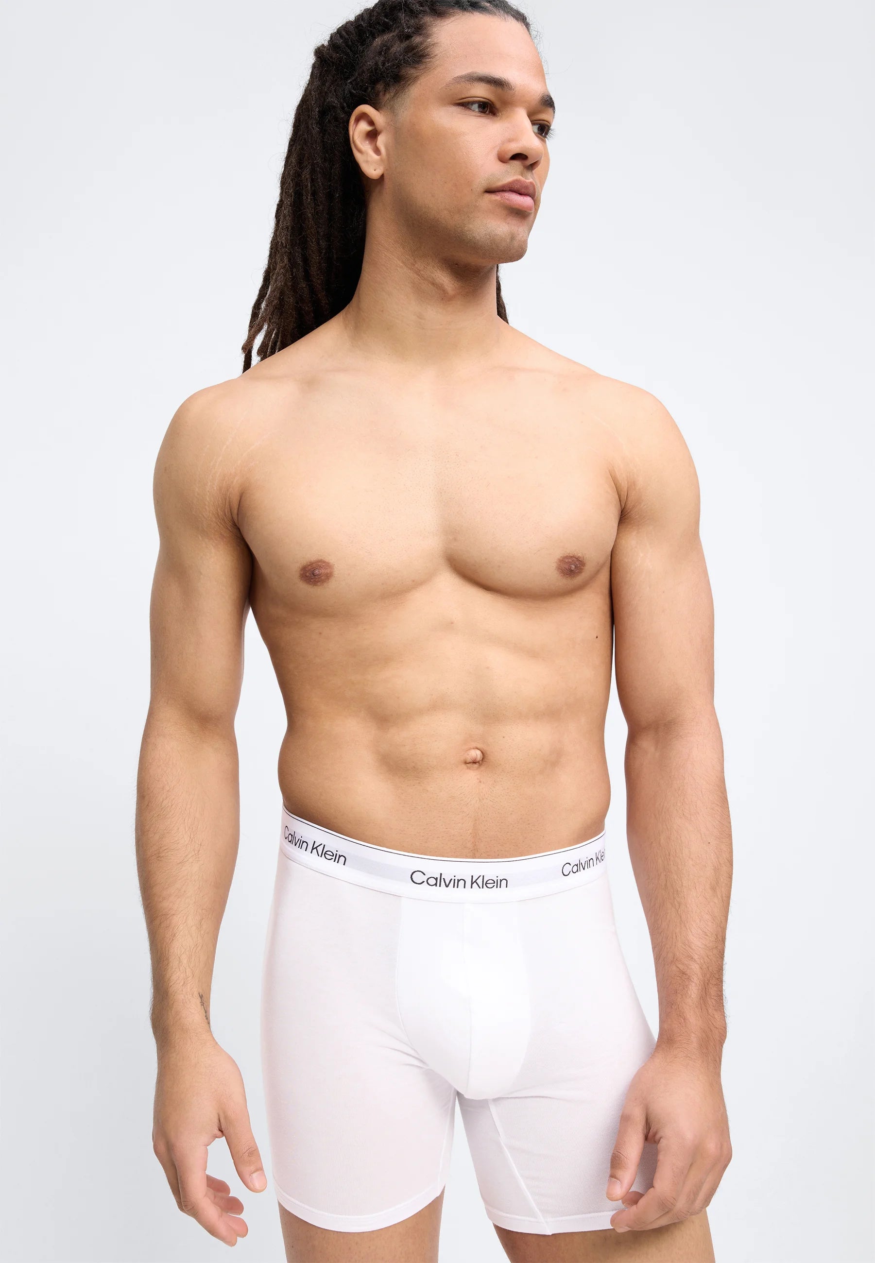 Calvin Klein Icon Cotton Stretch Briefs - Lot de 3 - Blanc, Bleu Tulipe, Turbulence