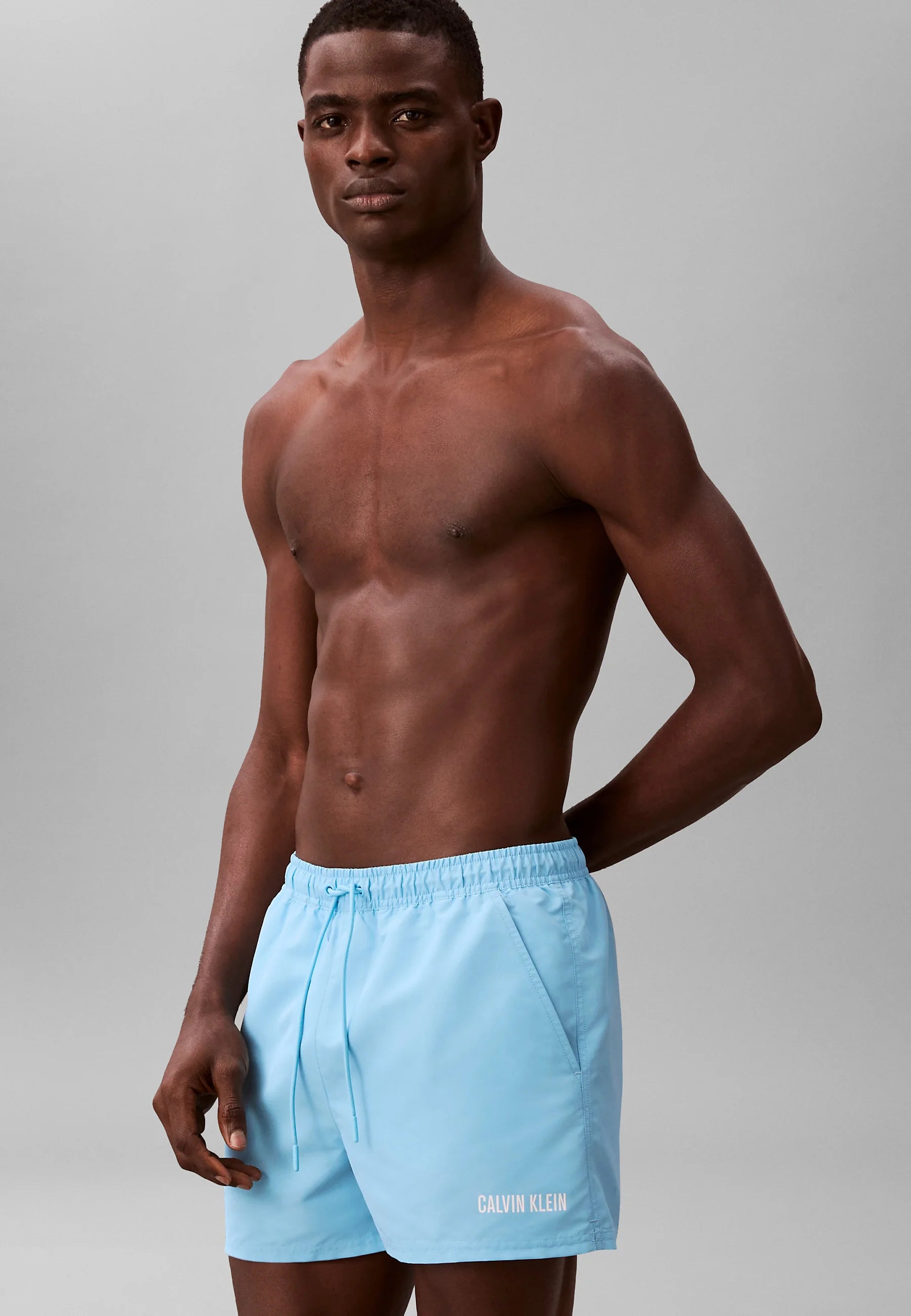 Short de bain à cordon de serrage Calvin Klein - Bleu froid