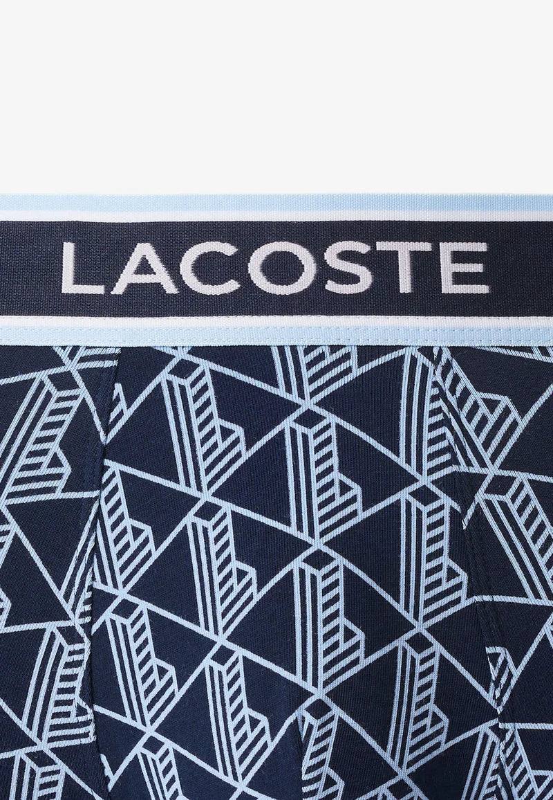 Lacoste Court Stretch-Unterhose – Marineblau, Hellblau
