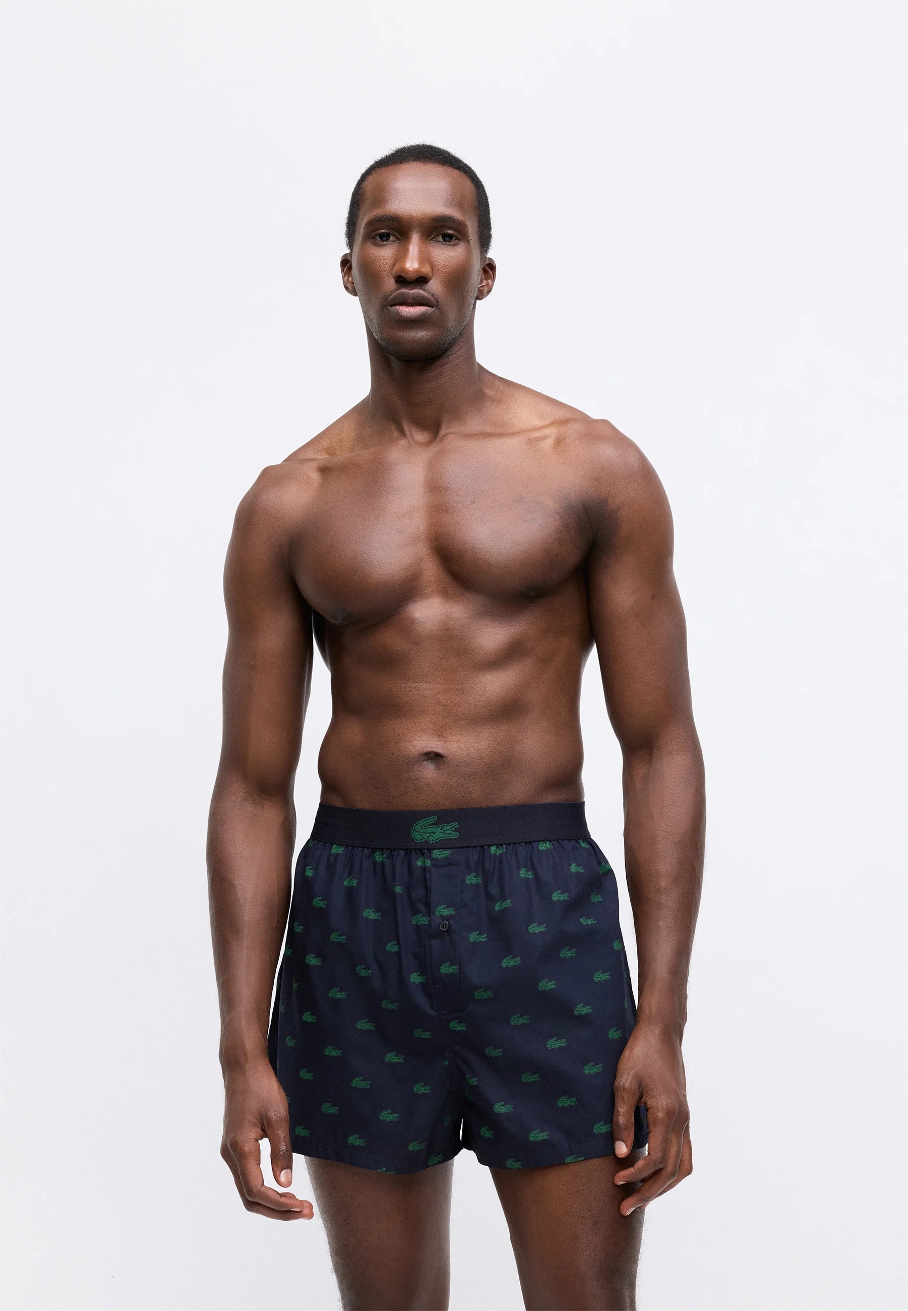 Boxer in cotone sciolto, confezione da 3 intimo Lacoste - Verde