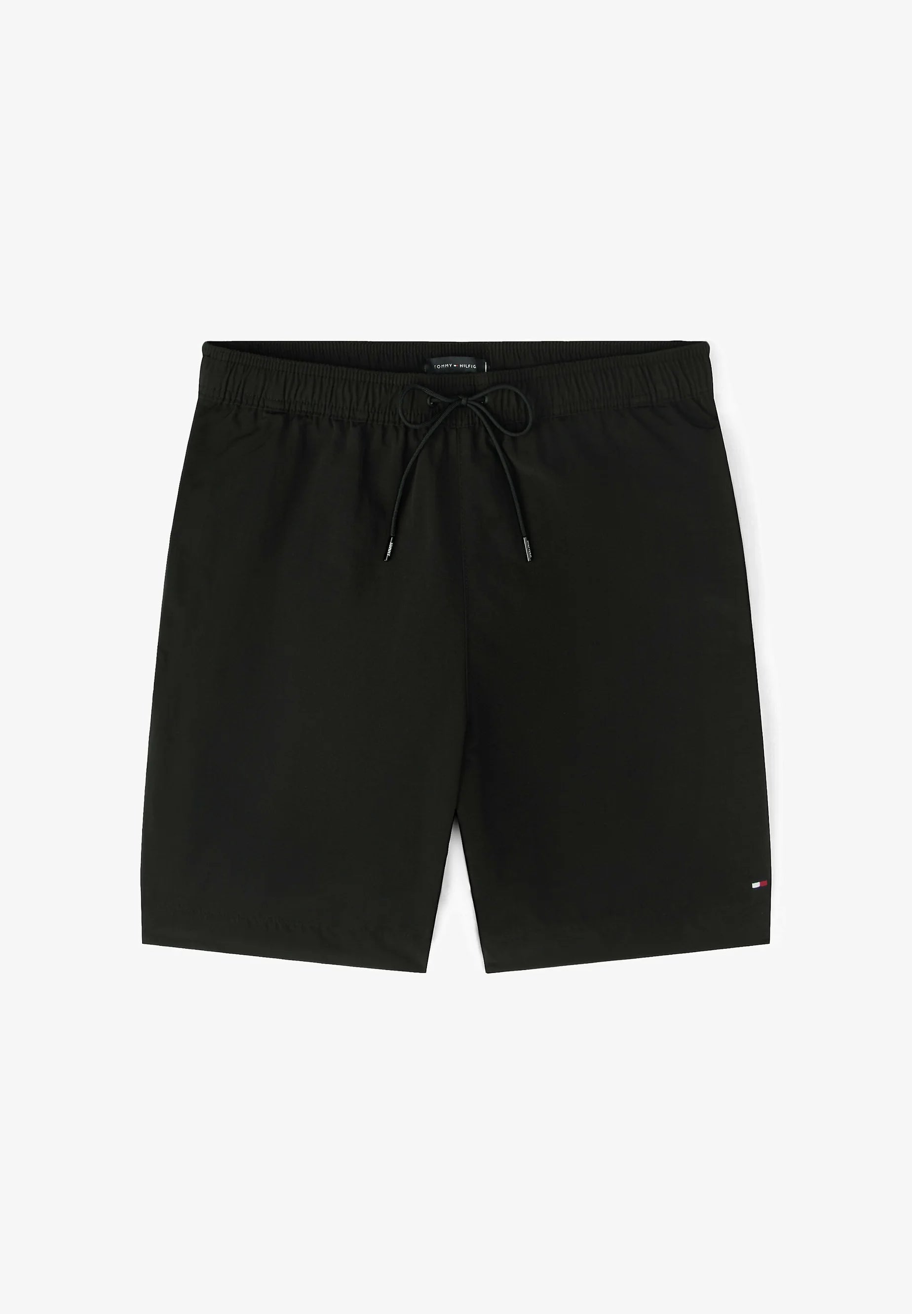 Badeshorts mit Tommy Hilfiger-Flagge – Schwarz