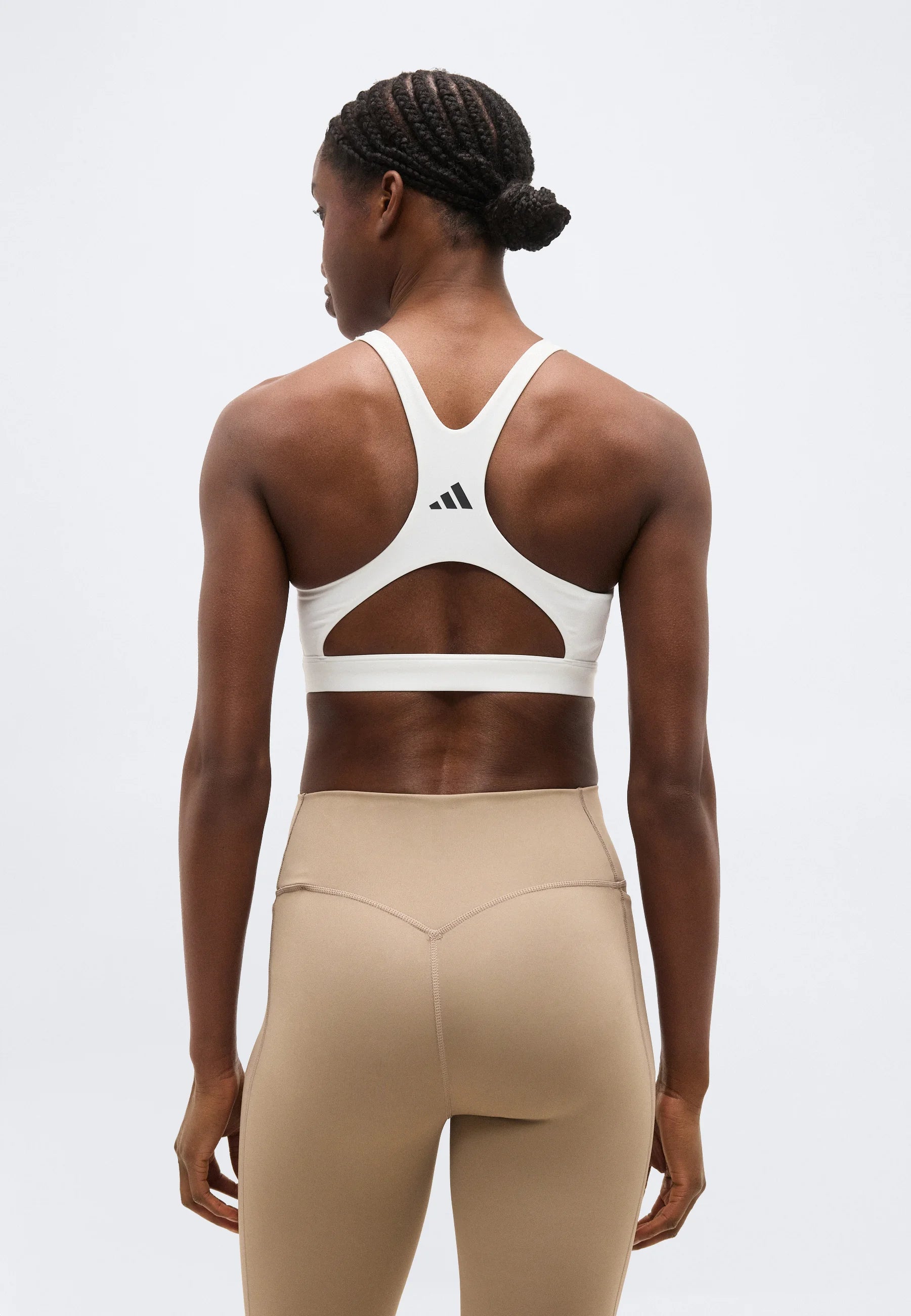 Soutien-gorge à maintien élevé Adidas Performance Optime Essentials - Blanc