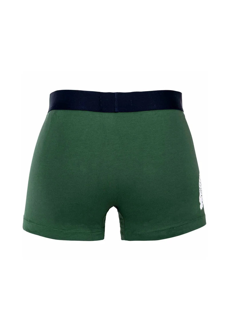 Lacoste 6 Pack Big Croc Print Stretch Trunks – Dark Blue, Grey, Green, White