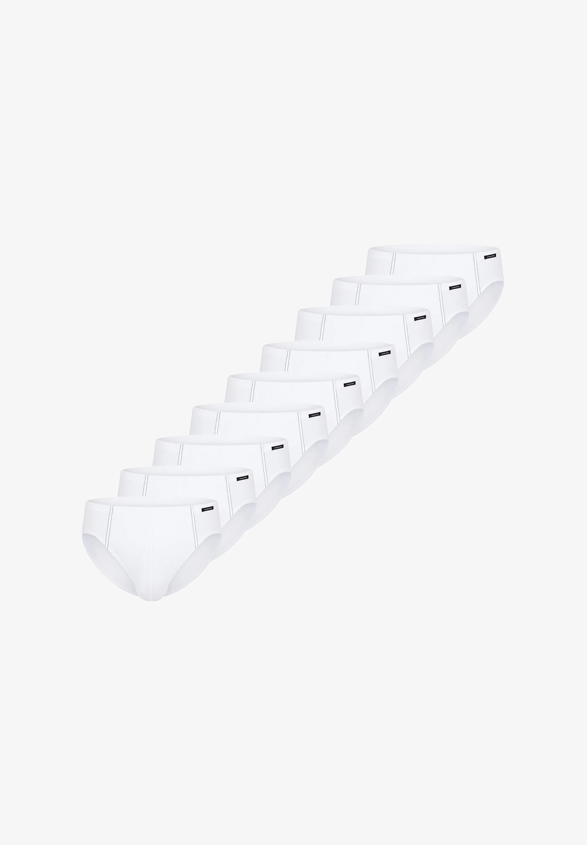 Schiesser Cotton Stretch Briefs 9 Pack – White