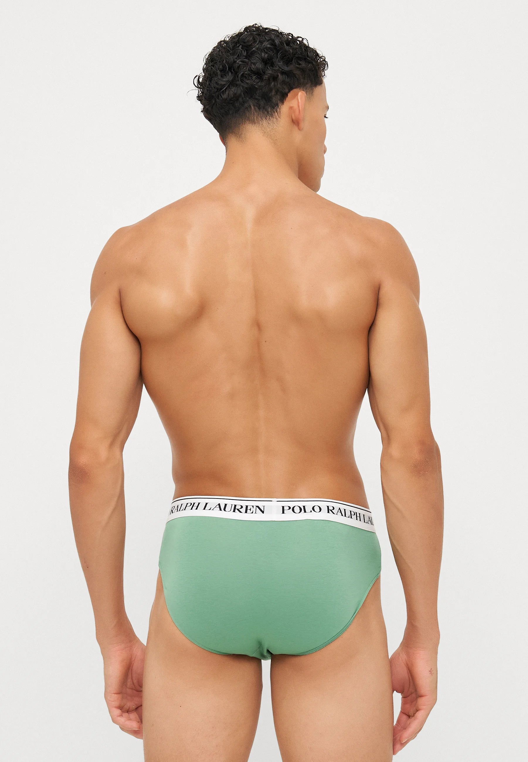 Polo Ralph Lauren Cotton Stretch Briefs – Low Rise – 3 Pack – Green, Sunrise Red, Black