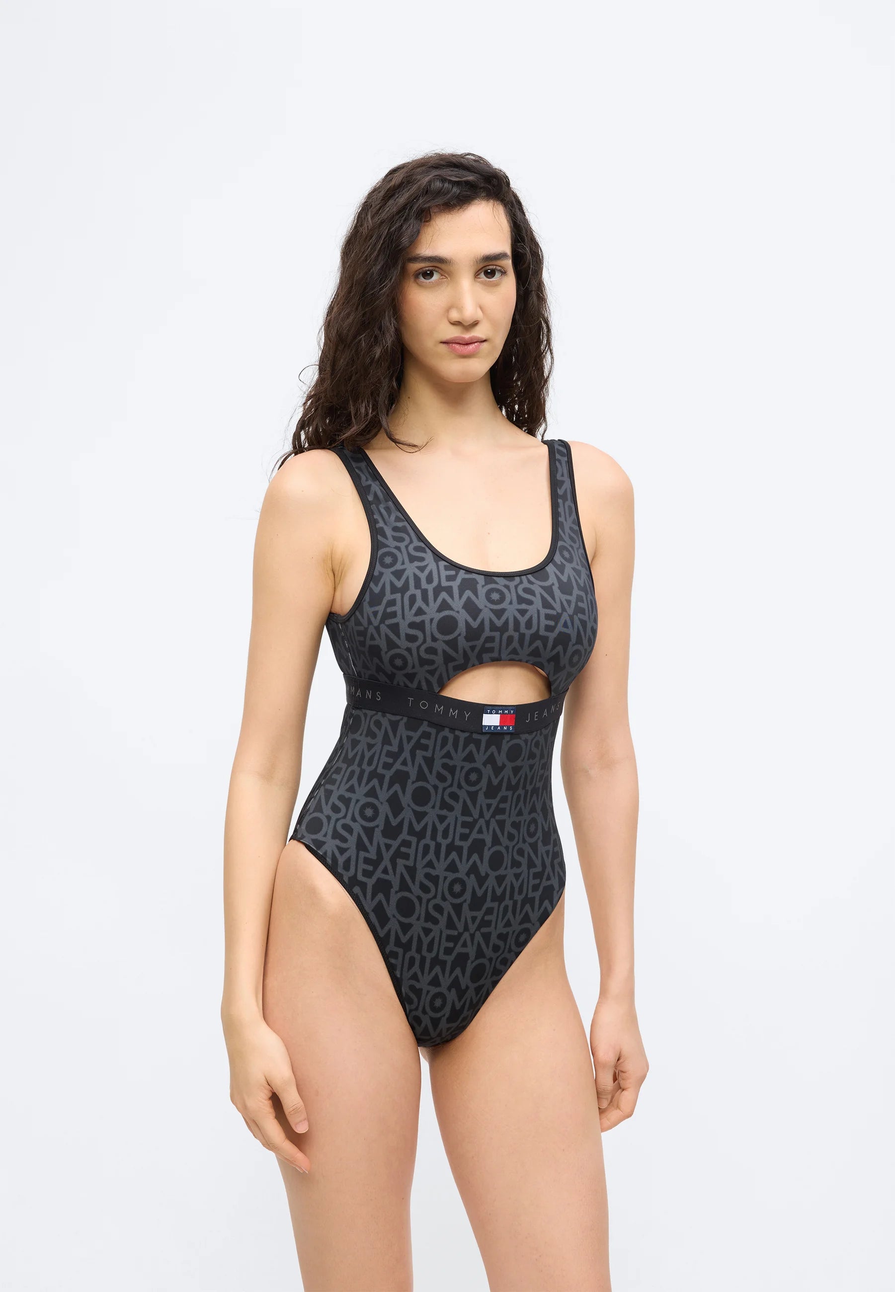 Tommy Hilfiger Heritage Cut Out Swimsuit – Black