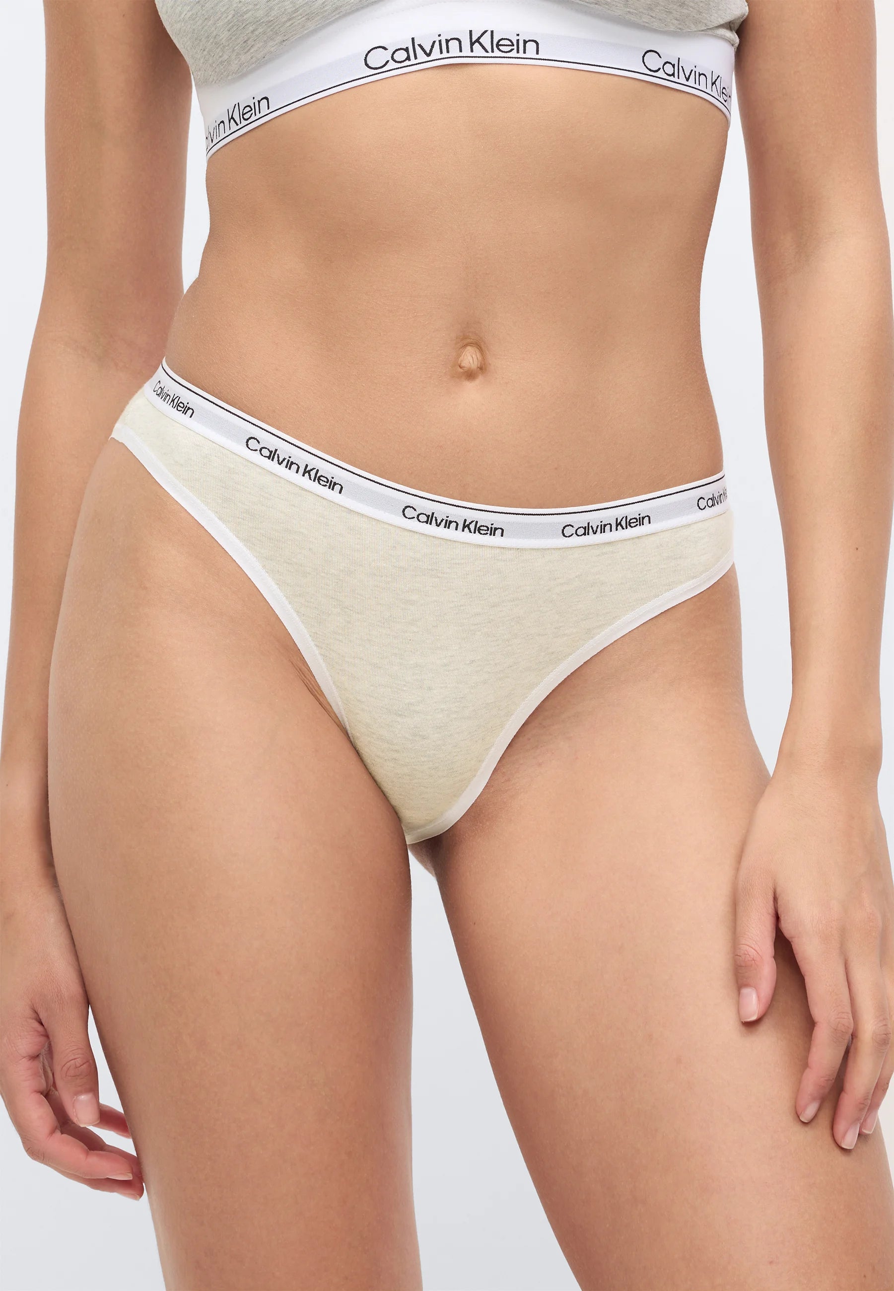 Lot de 3 slips Calvin Klein Icon Logo, Shoreline, Snow Heather, Pear Sorbet