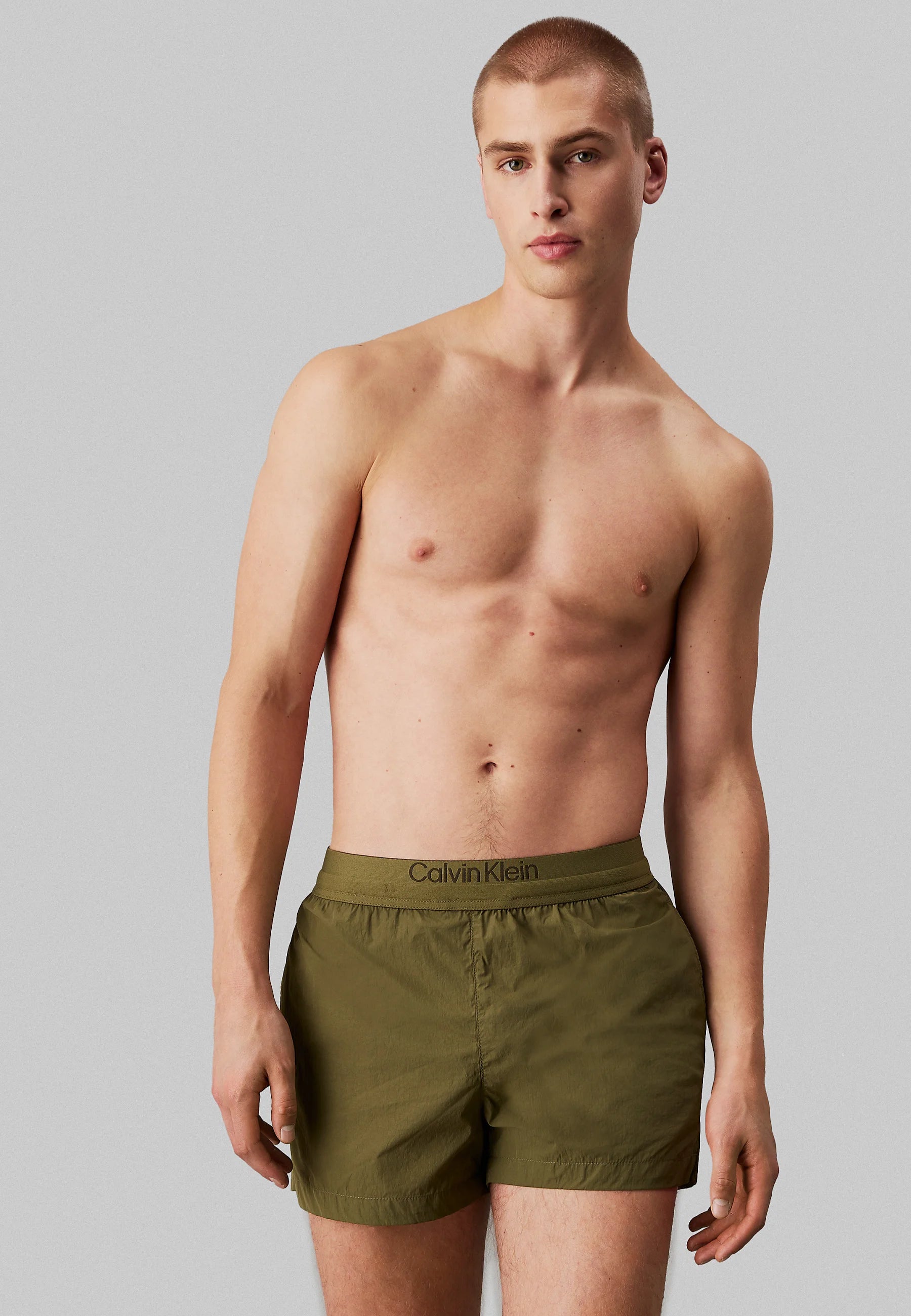 Pantaloncini da bagno Calvin Klein - Oliva bruciata