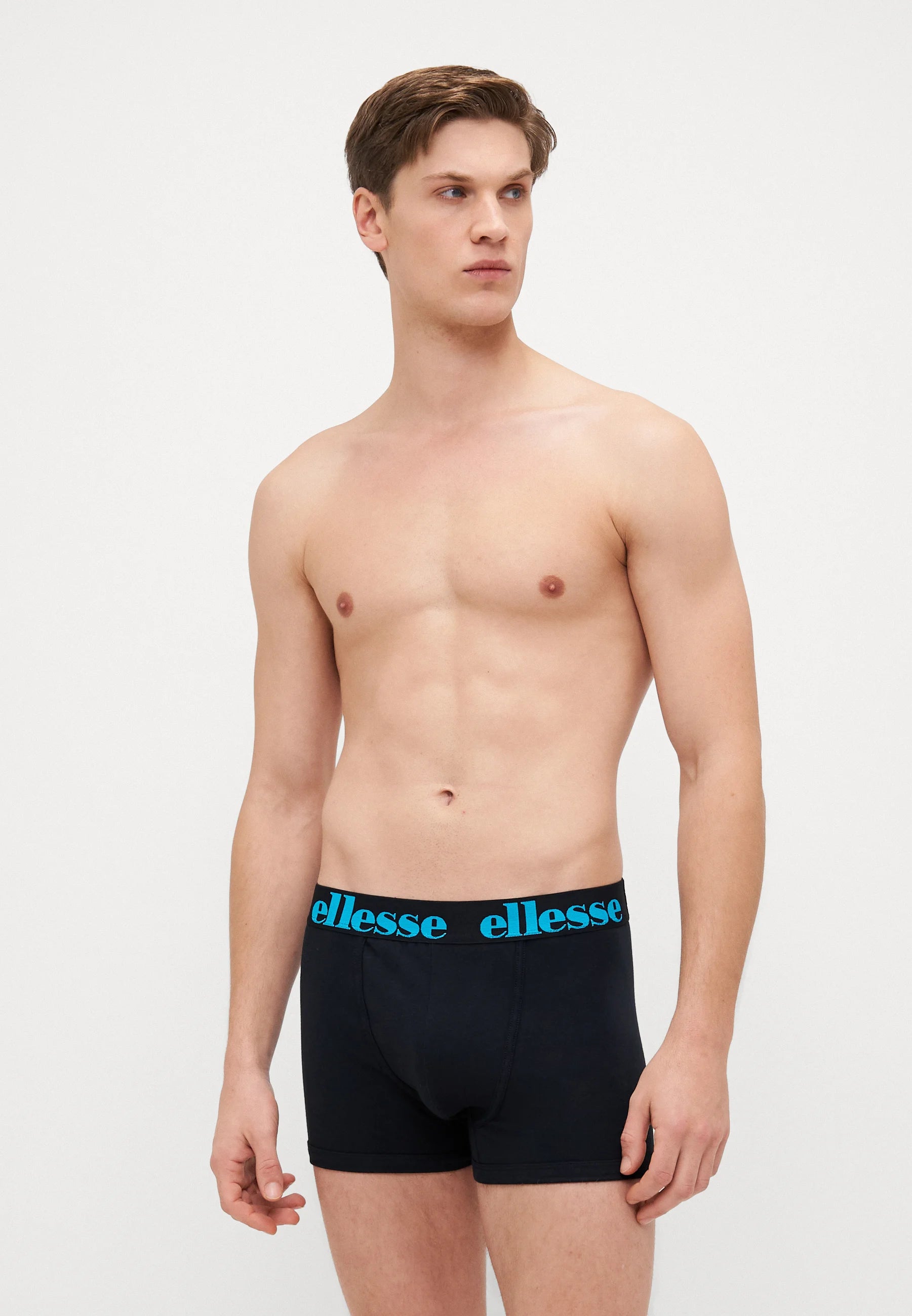 Lot de 5 boxers Ellesse Nurra – Noir avec ceinture multicolore