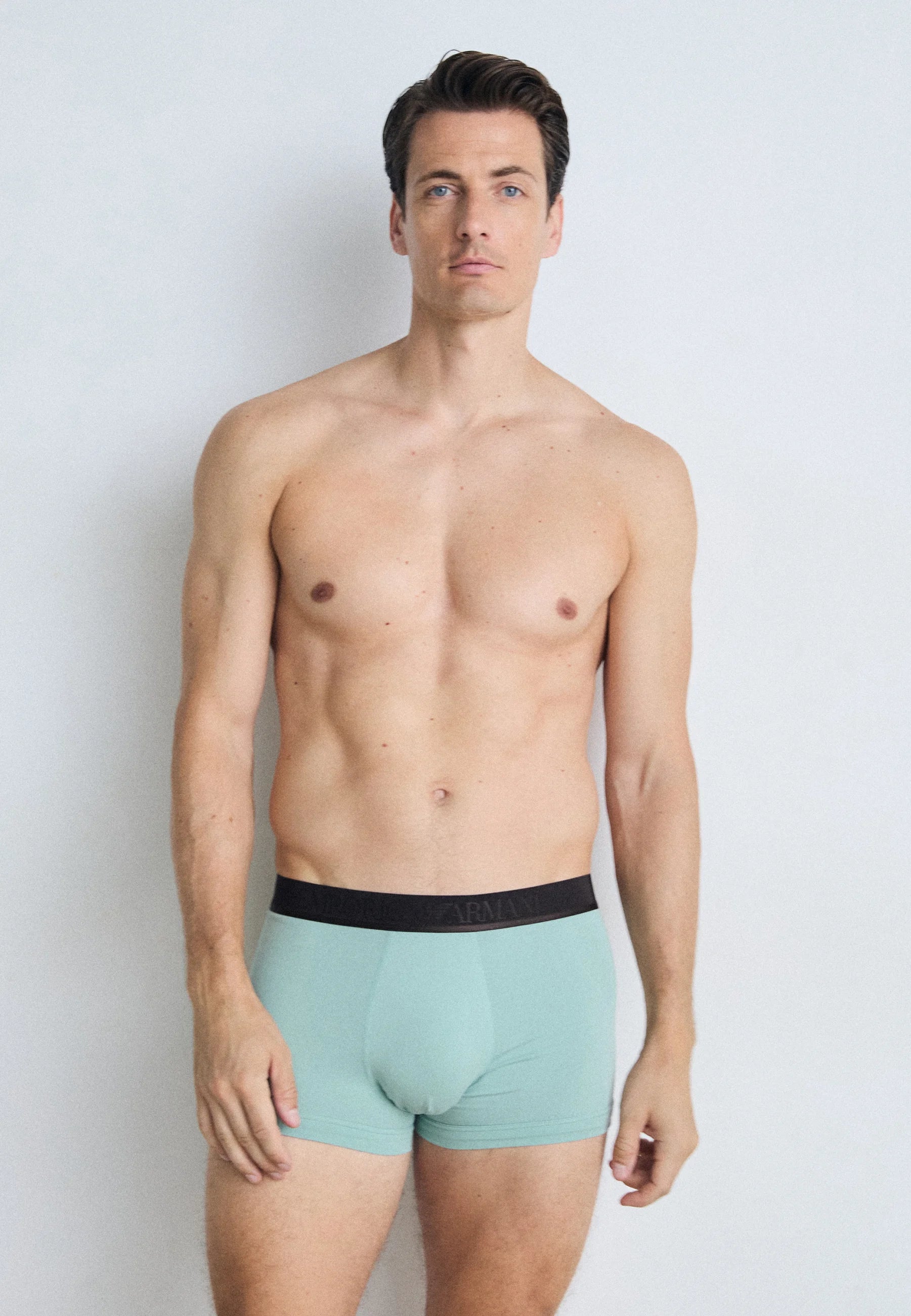 Emporio Armani Premium Stretch Trunks Confezione da 3 – Choco, Fungi, Surf