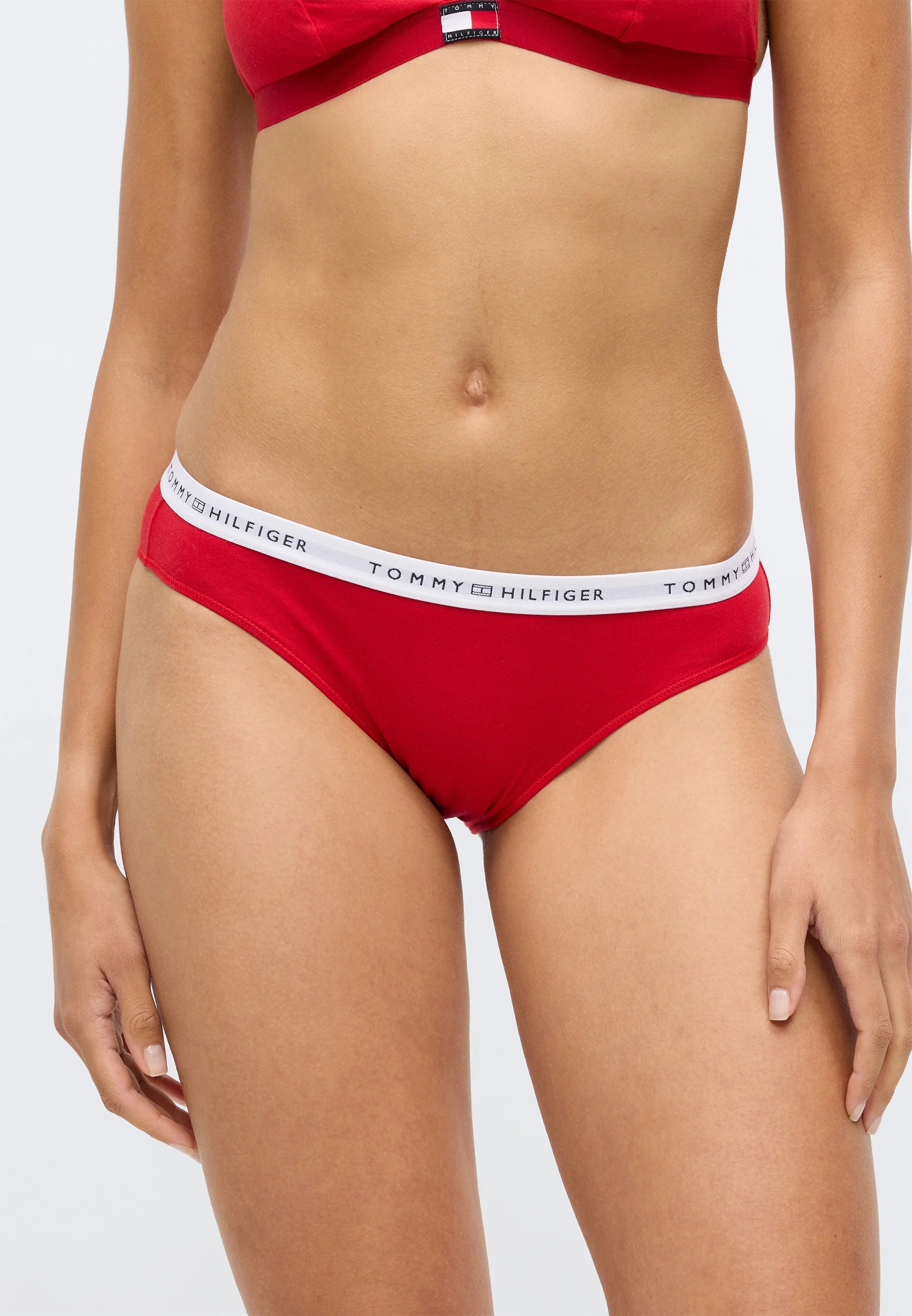 Majtki Tommy Hilfiger Powtórz logo – podstawowy czerwony