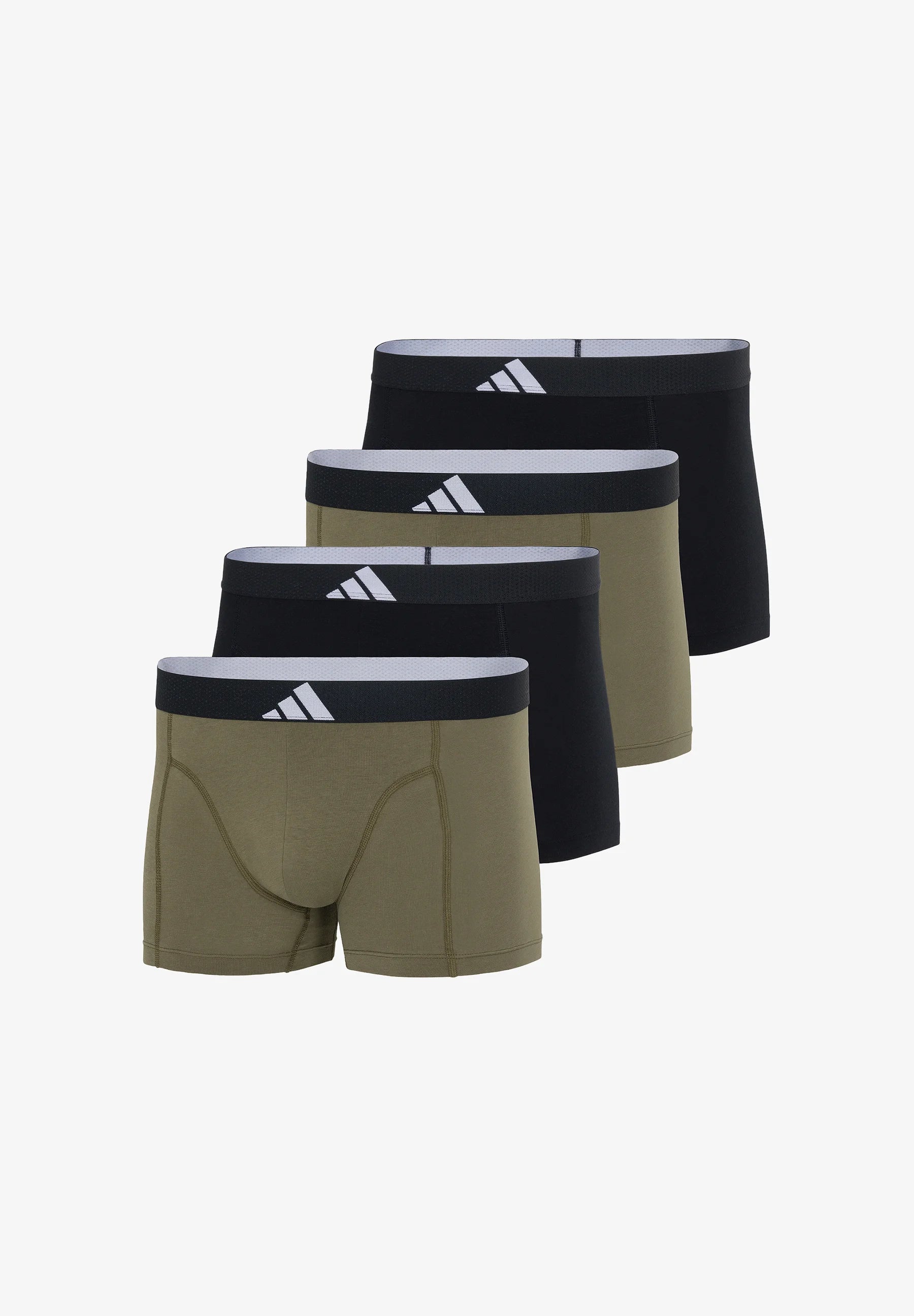 Adidas Sportswear Flex 4 Pack Trunks – Black, Khaki