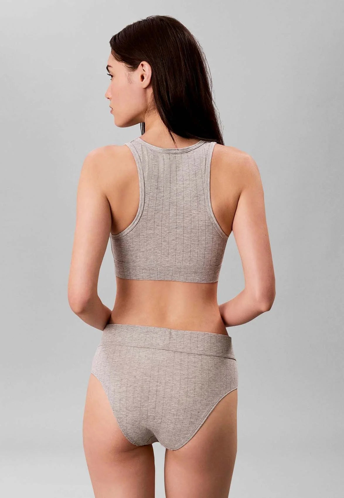 Calvin Klein Ungefütterter Bralette-Soft-BH – Grau meliert