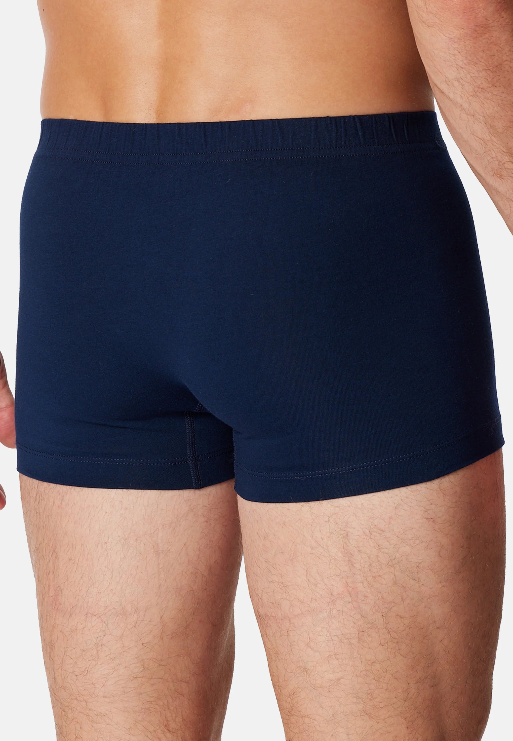 Schiesser Cotton Stretch Trunks – Dark Blue, Black