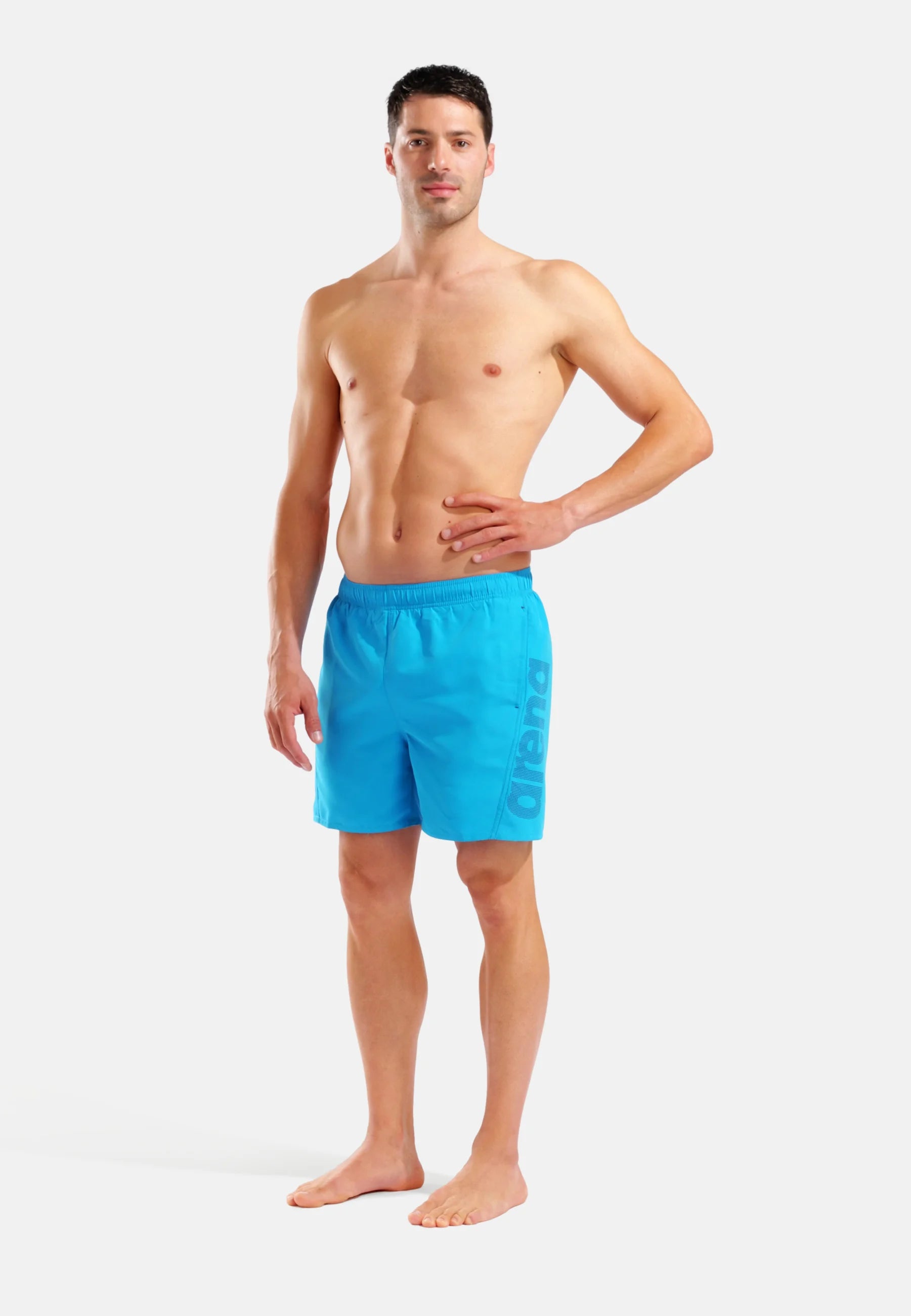 Arena Fundamentals Logo Boxer R – Turquoise, Navy