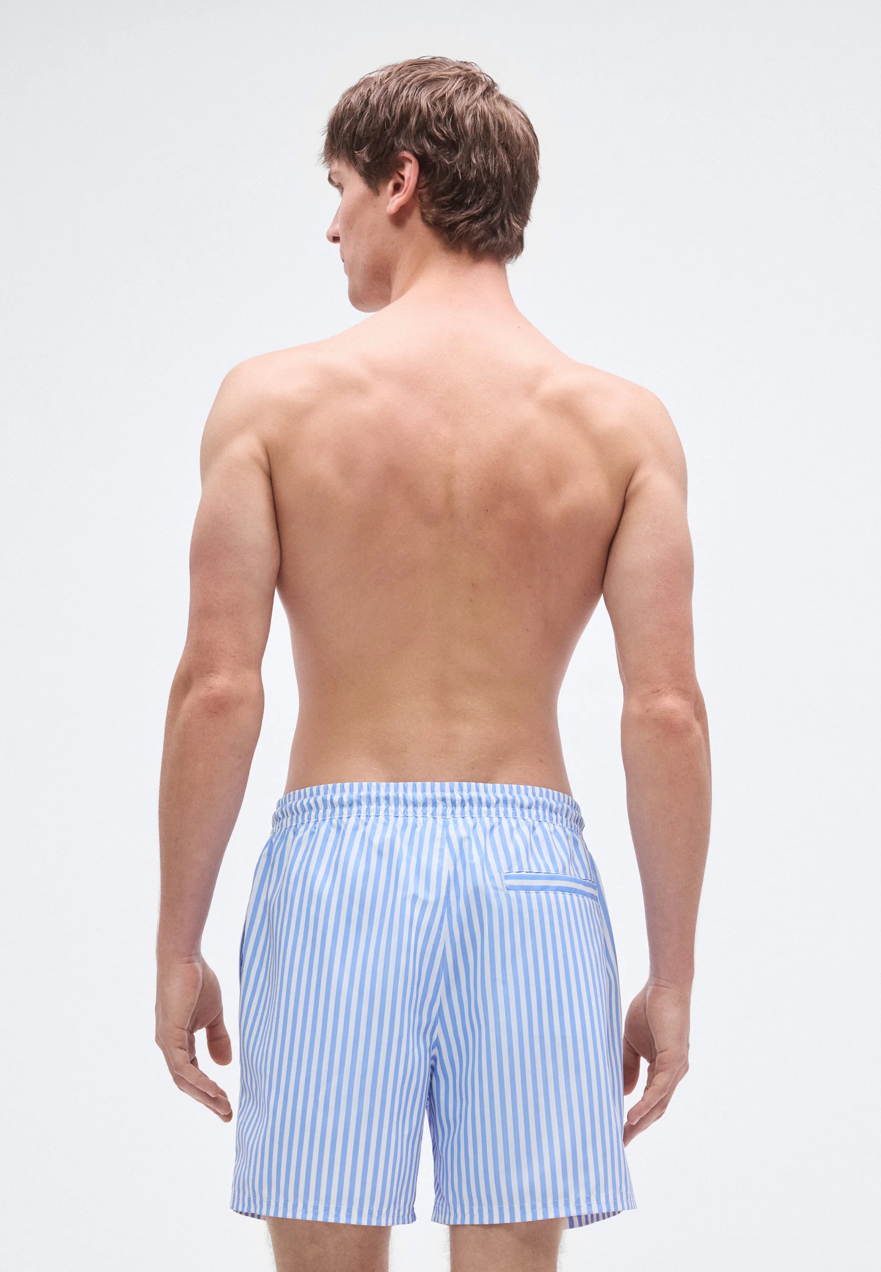 Spodenki kąpielowe Calvin Klein z monogramem – Penny, Blue Descent