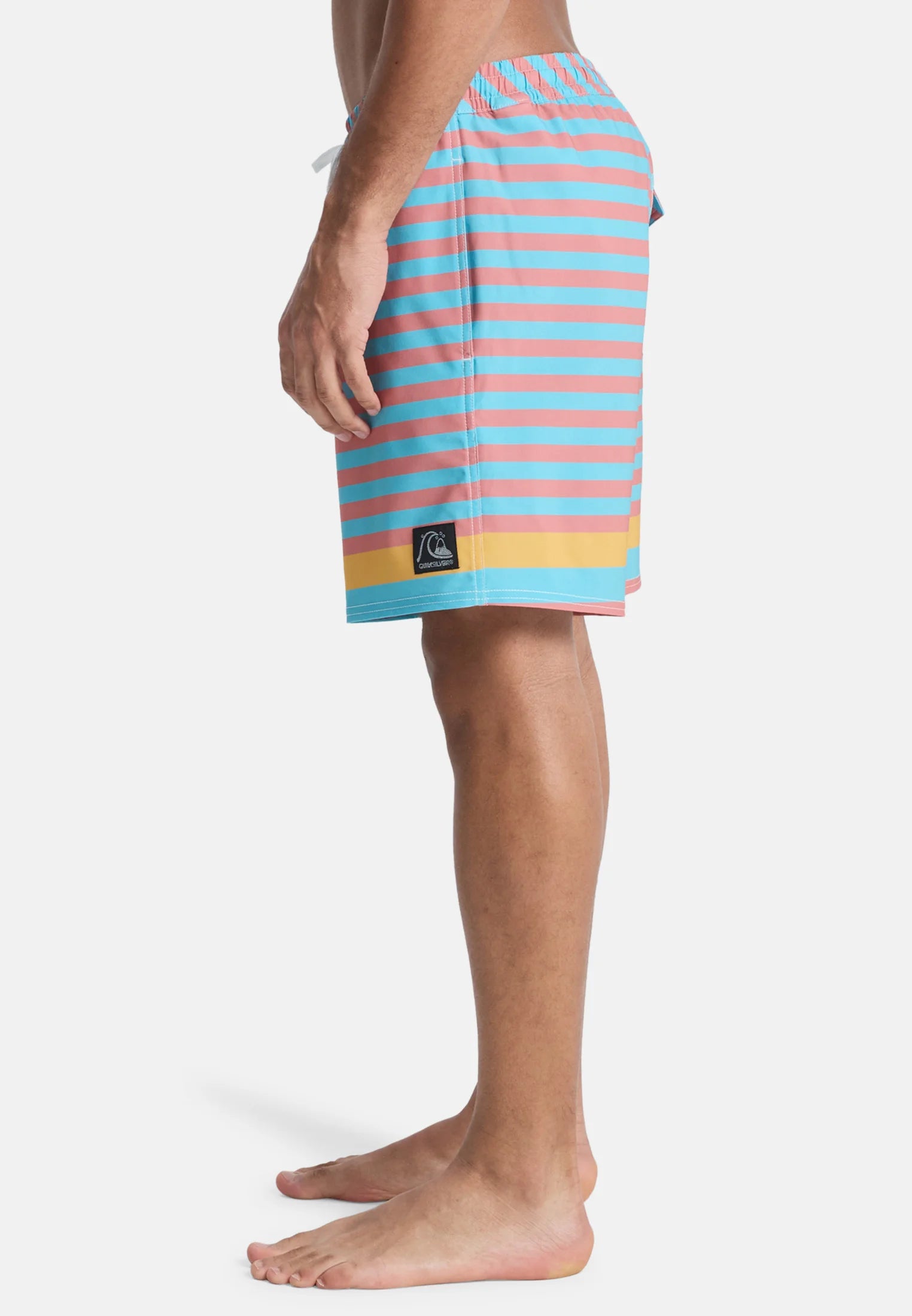 Plavecké šortky Quiksilver BTZ Stripe Volley – béžové
